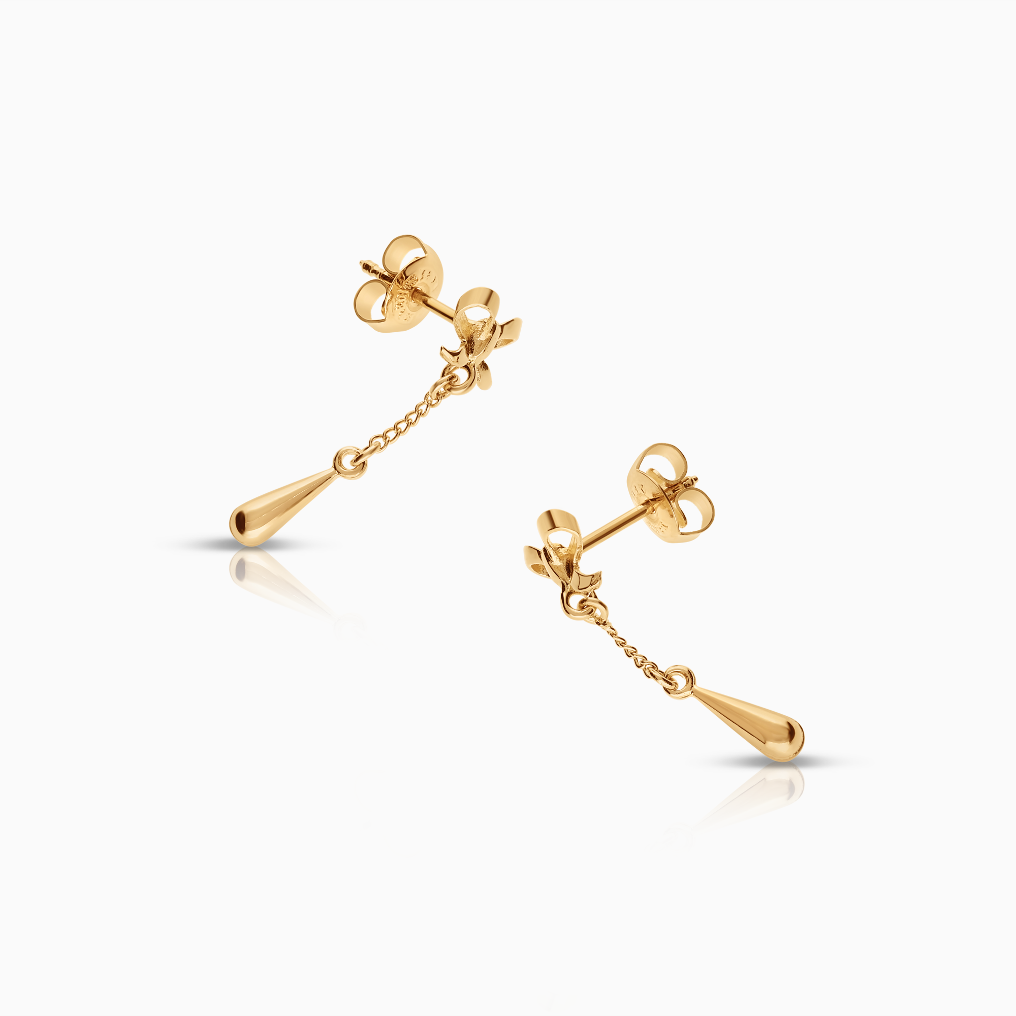 Earrings with bow 1.55g 18K gold