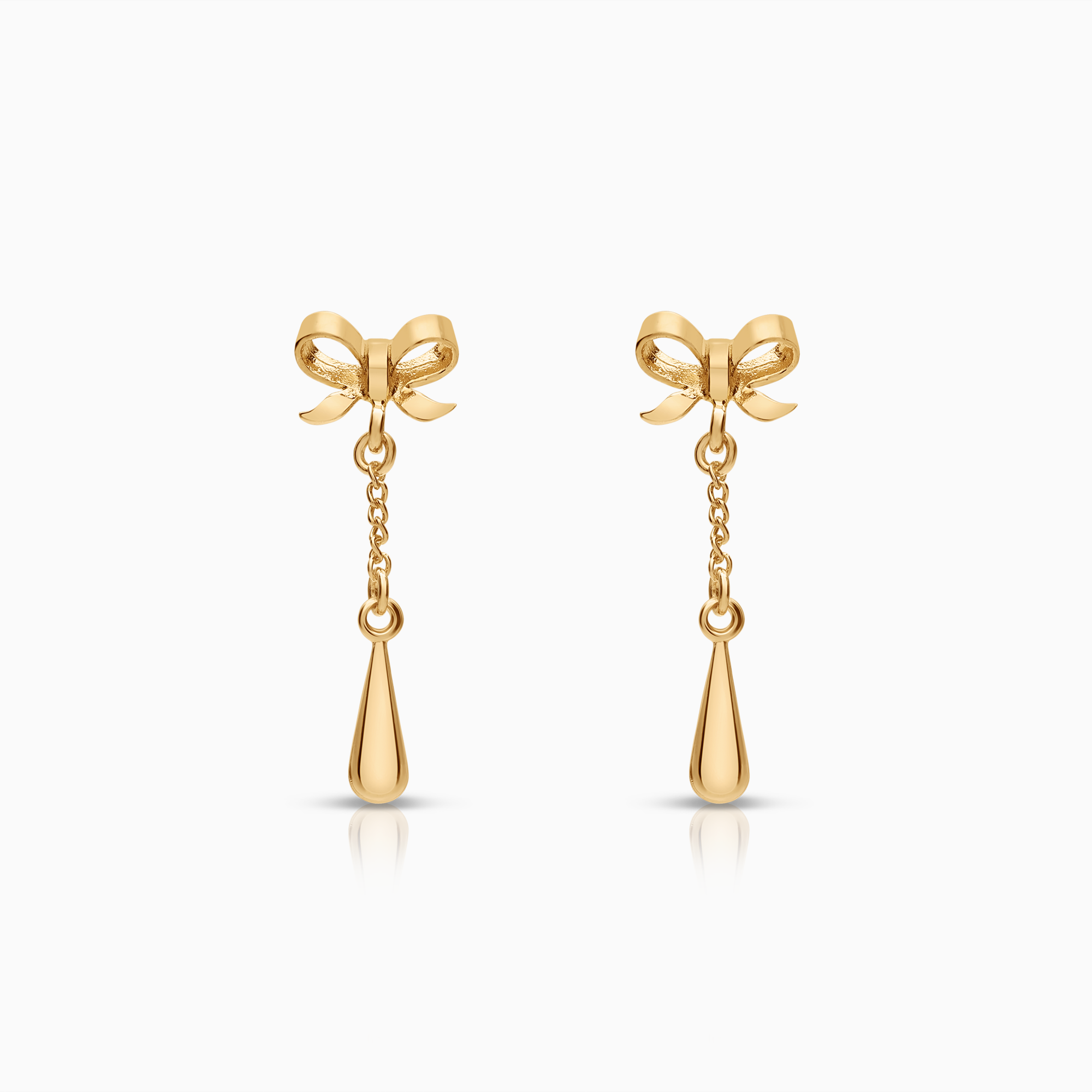 Earrings with bow 1.55g 18K gold