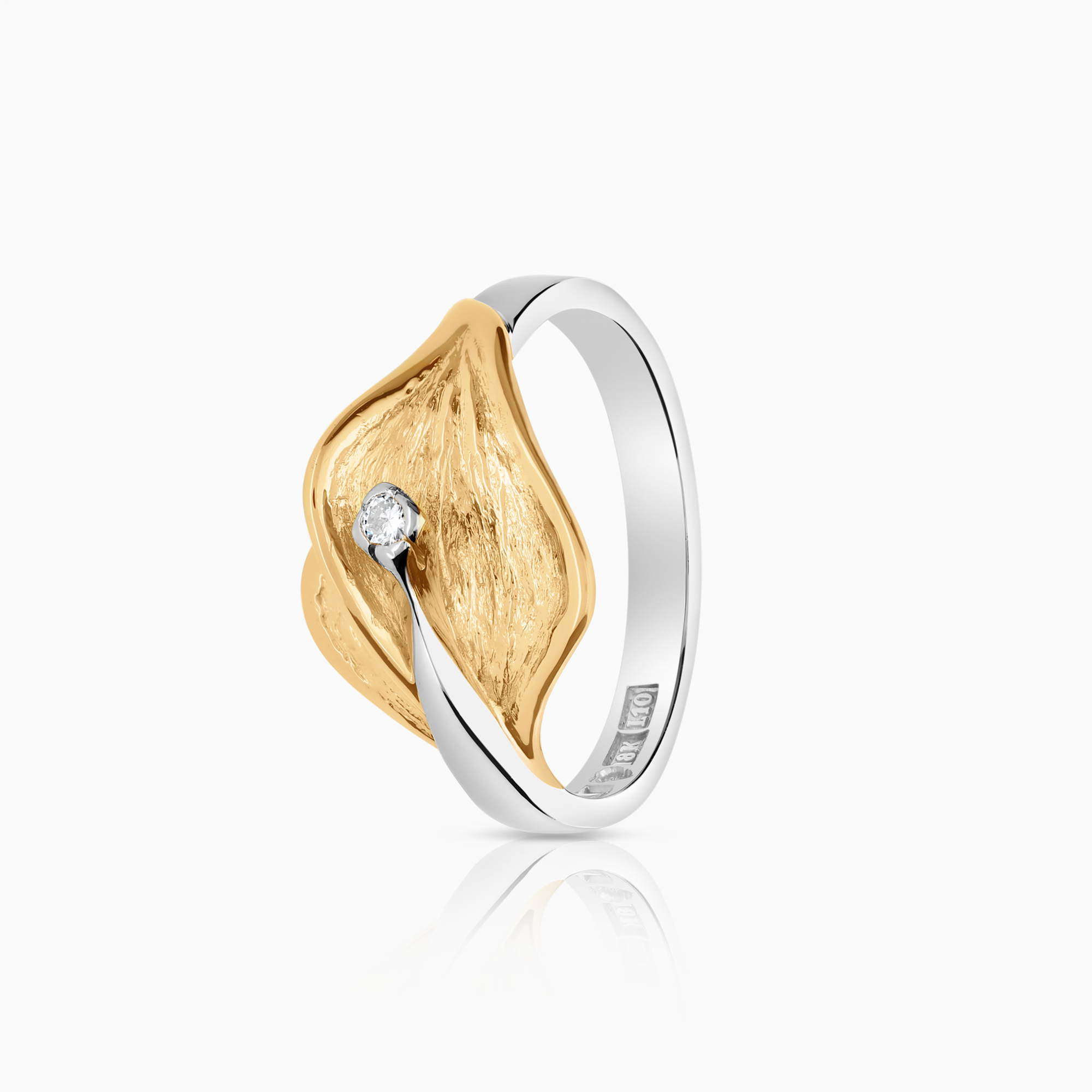 Diamantring 0,03ct 18K guld