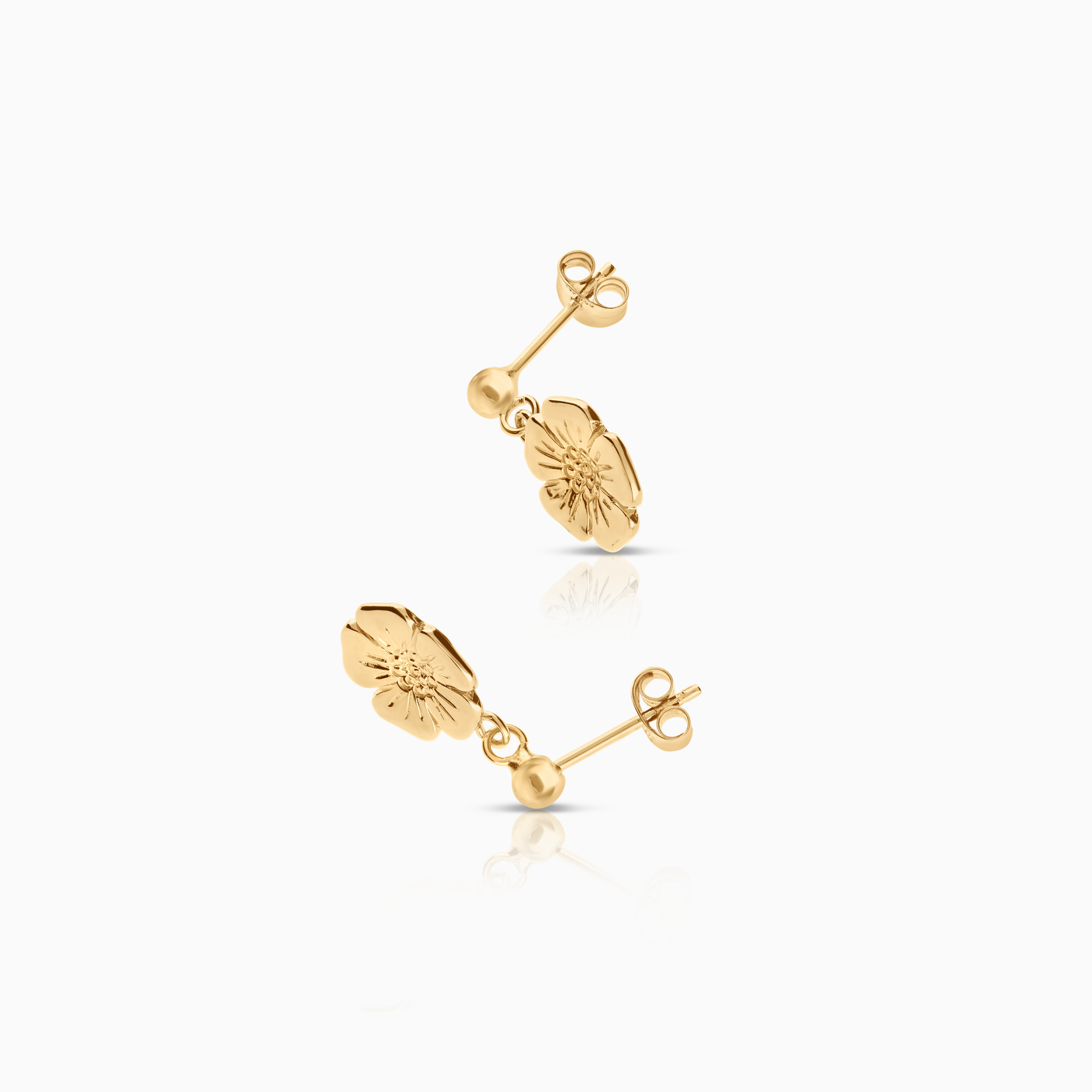 Guldörhängen blommor 2,26g 18K guld