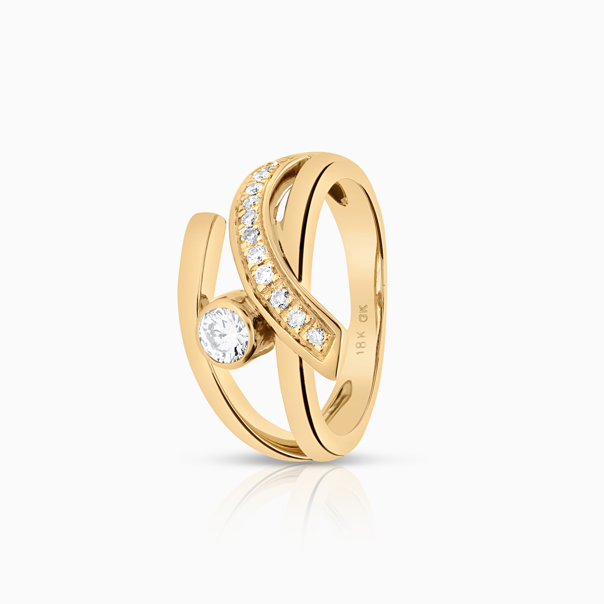 Diamantring 0,38ct 18K guld
