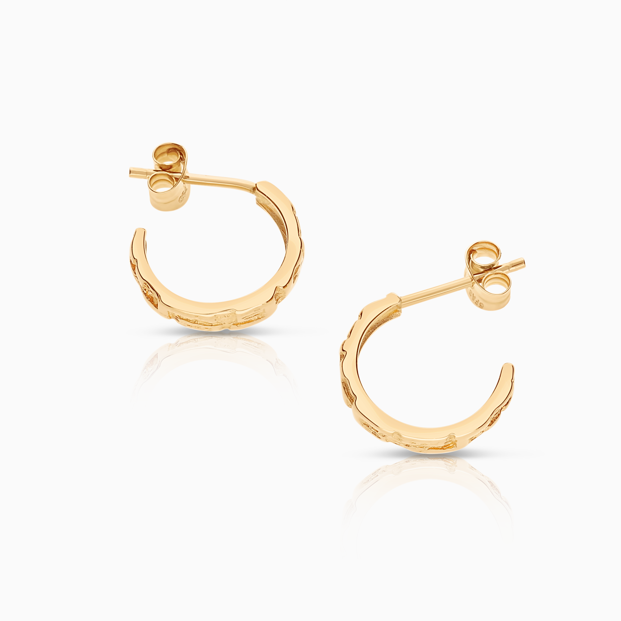 Gold hoop earrings 2.26g 18K gold