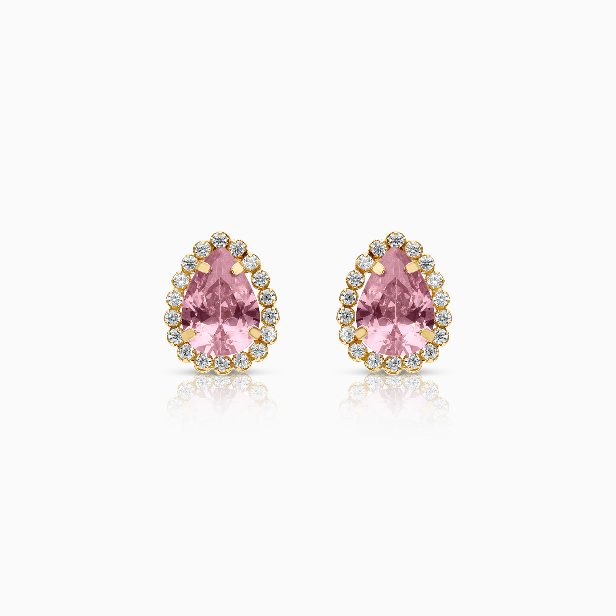 Gold Earrings with Cubic Zirconia 1.24g 18K Gold