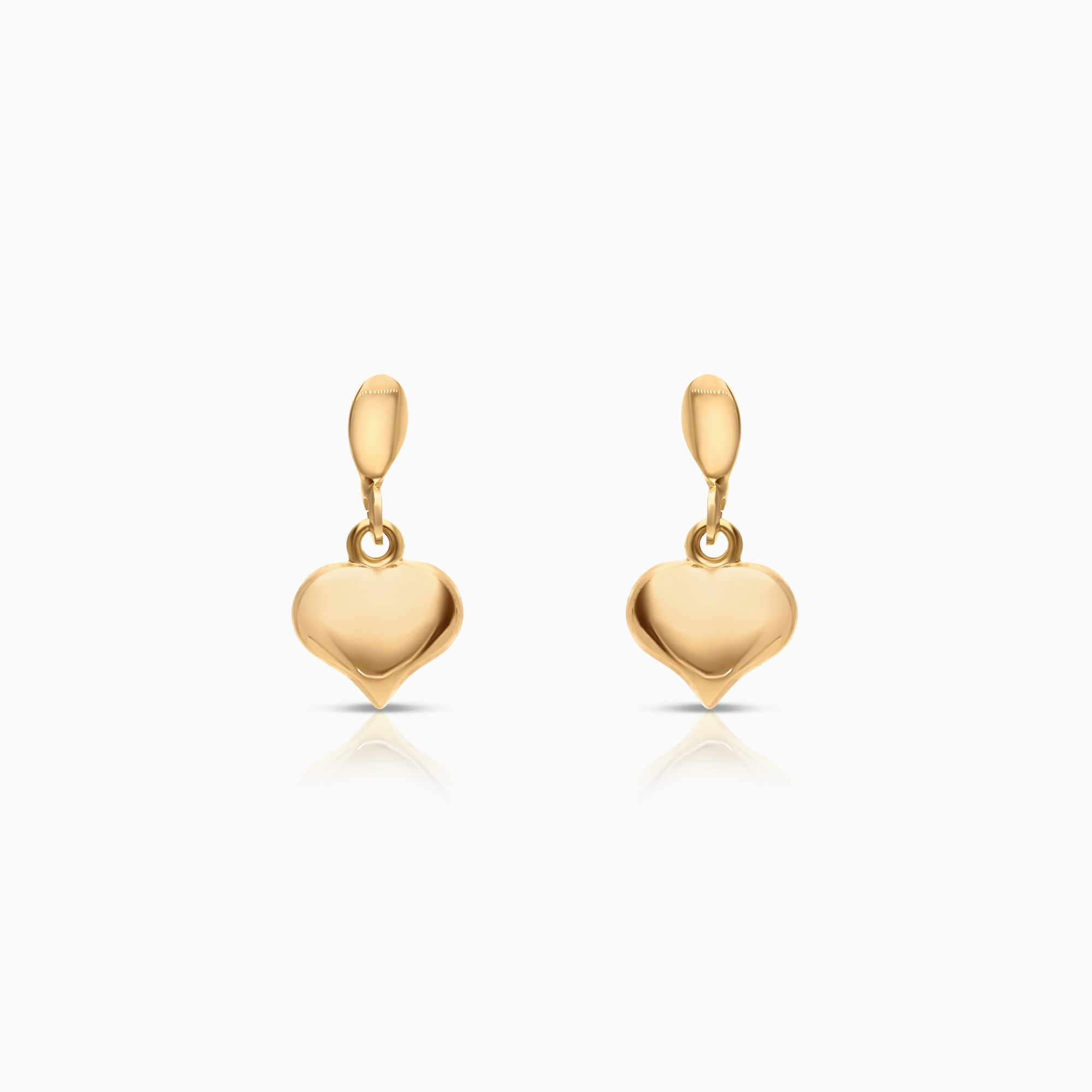 Gold earrings hearts 1.05g 18K gold