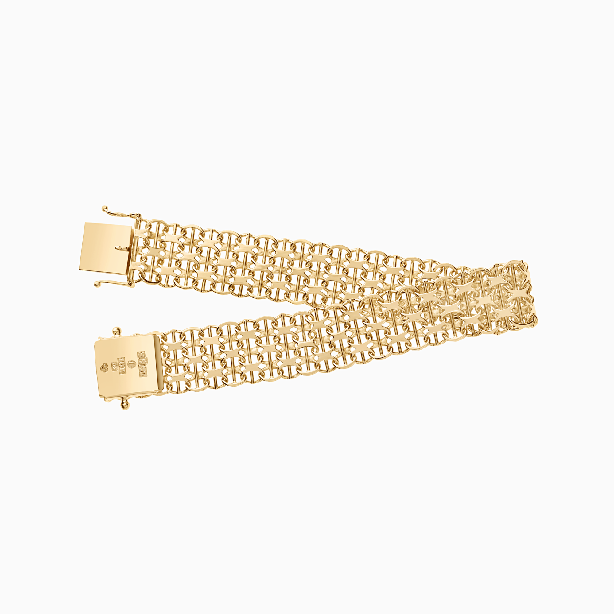 X-link bracelet with bar 23.40g 18K gold