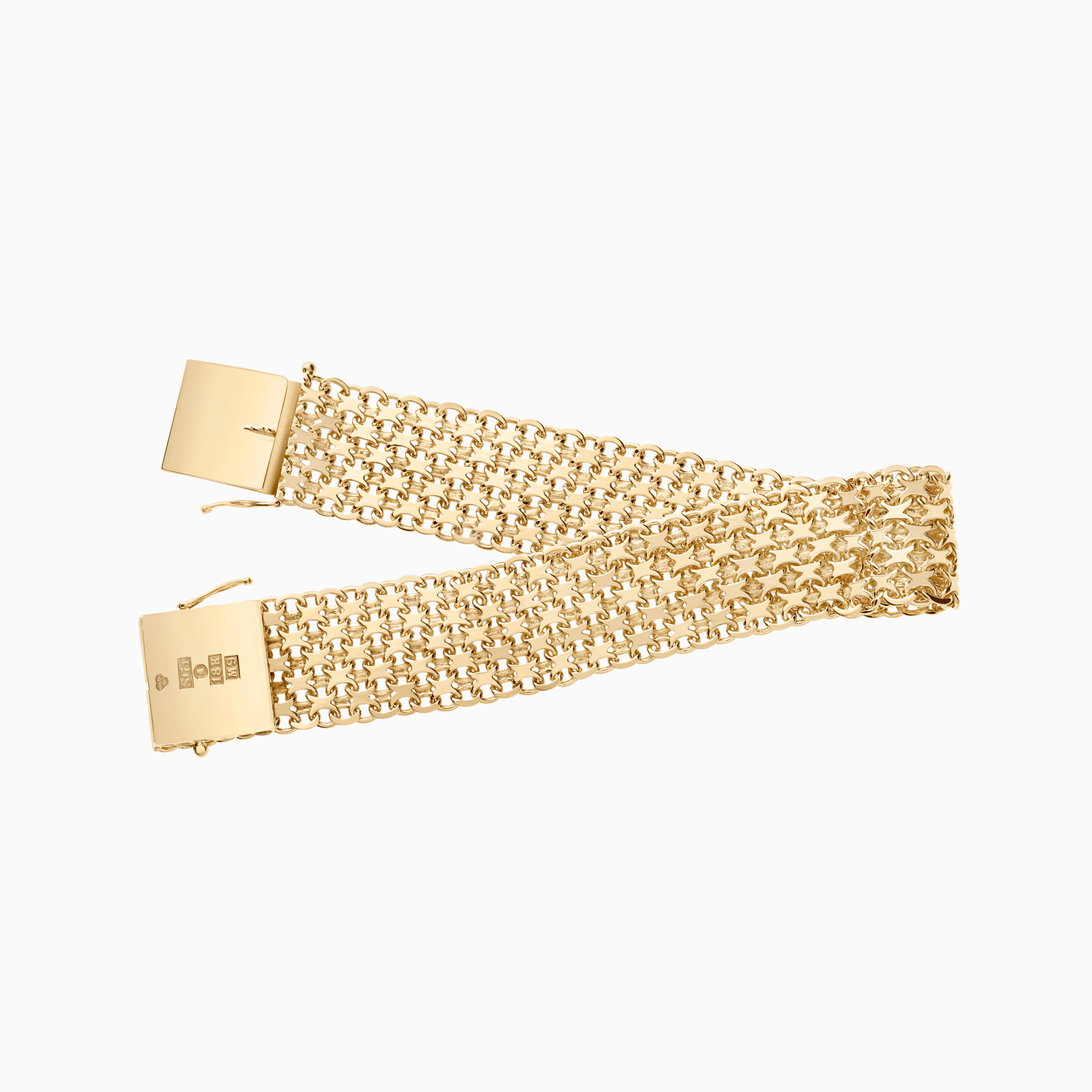 X-link bracelet 33.43g 18K gold