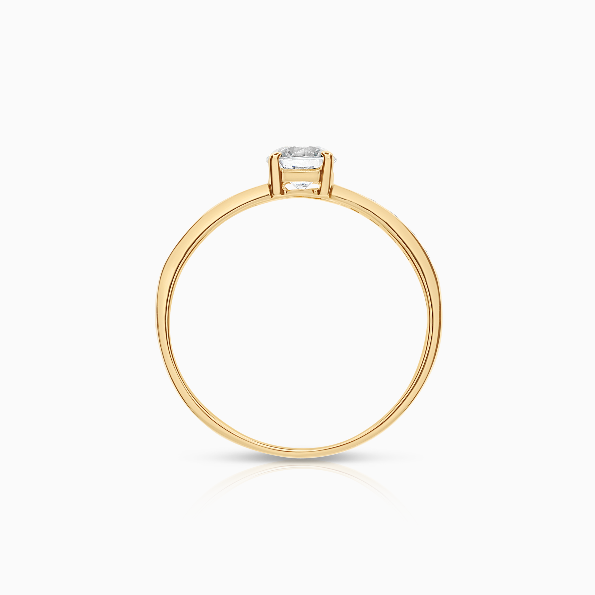 Side-stone ring 1.80g 18K gold