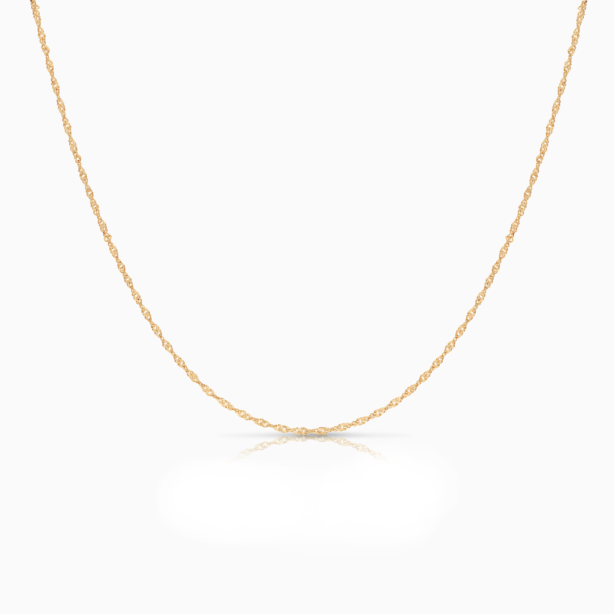 Singapore necklace 1.14g 18K gold