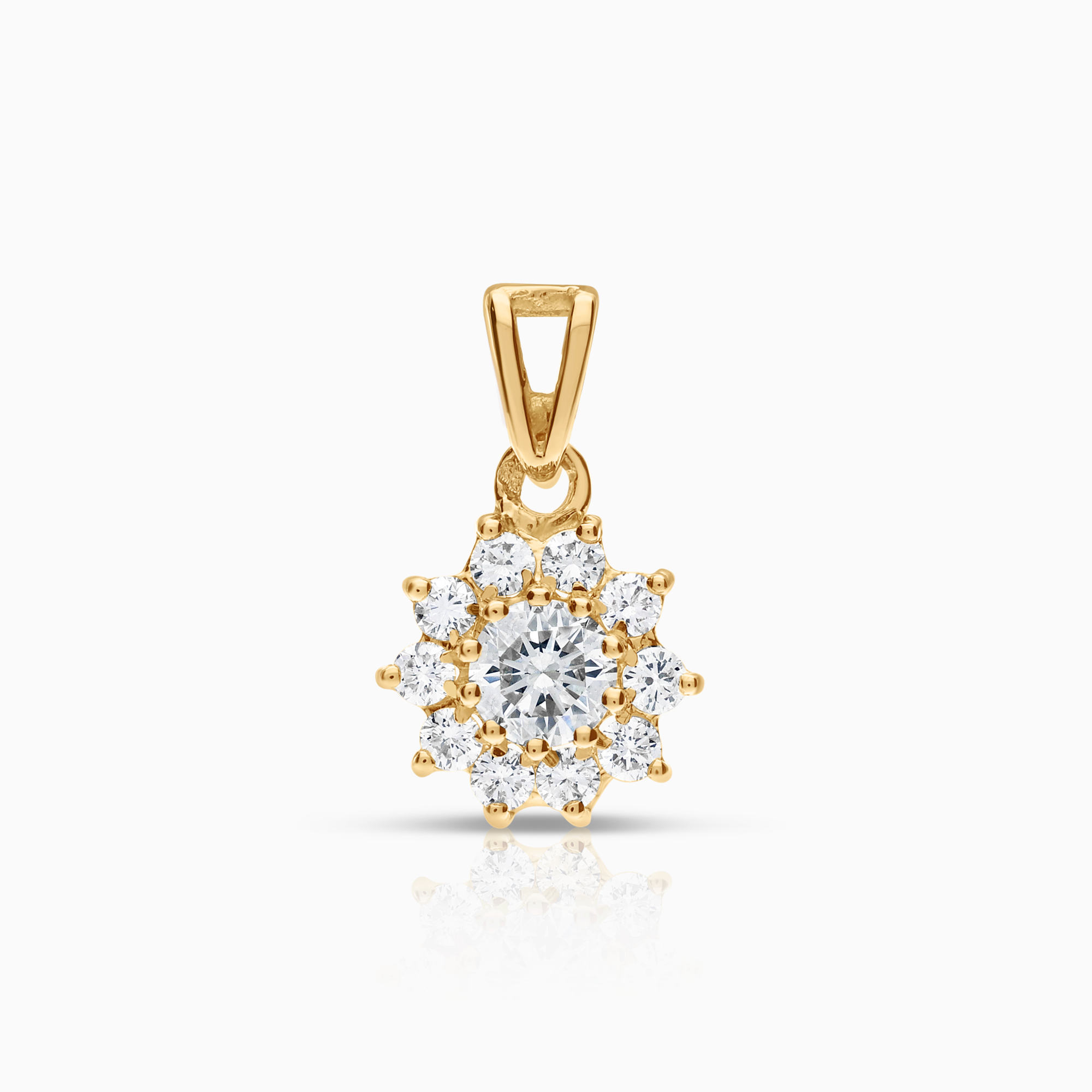 Diamond pendant 0.48ct 18K gold
