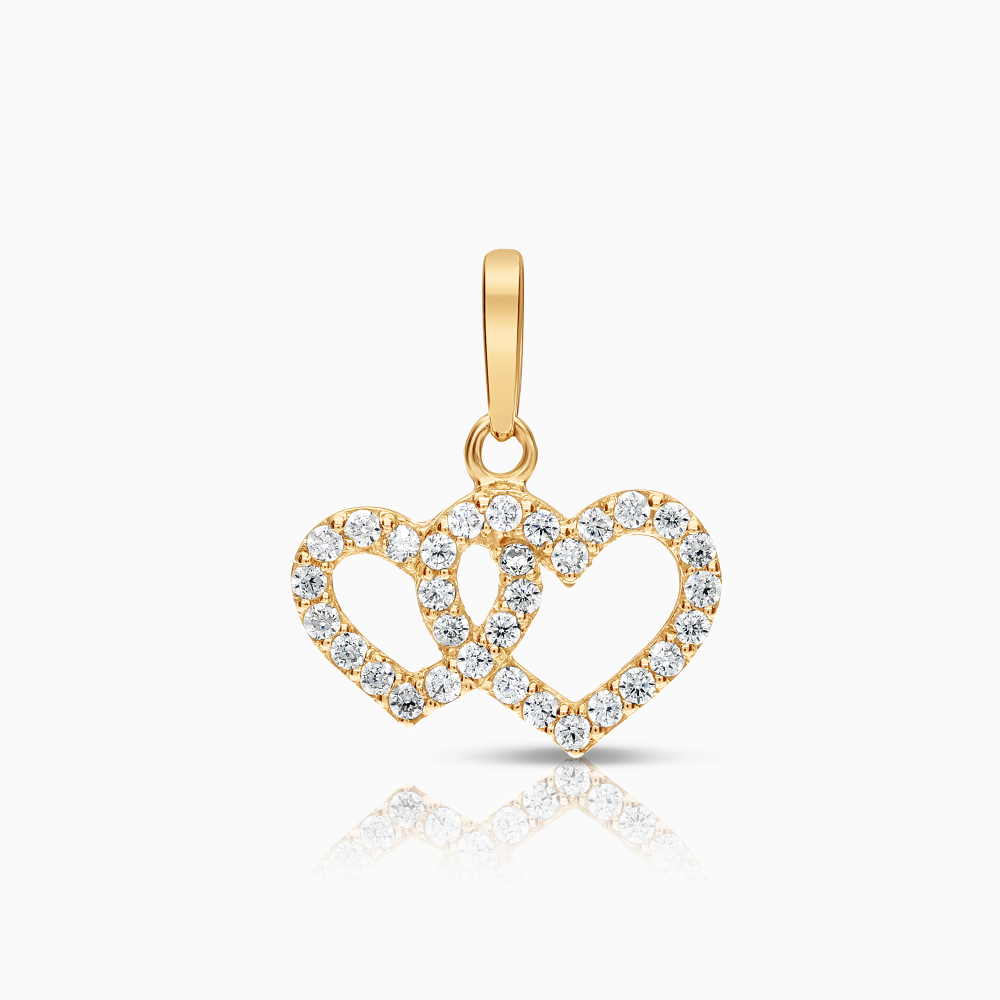 Heart pendants 0.58g 18K gold