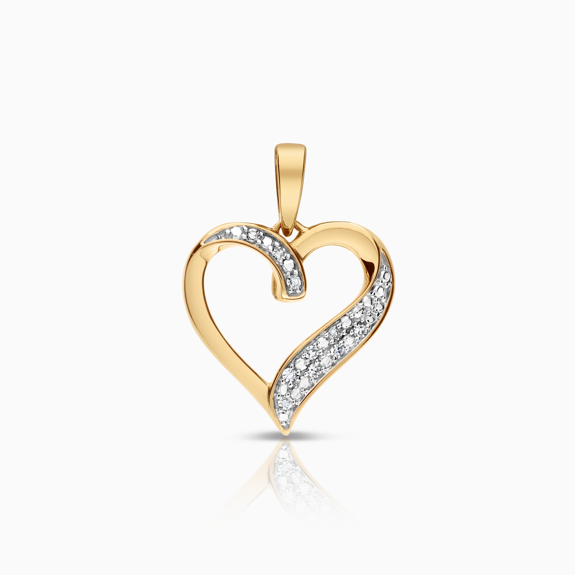 Diamanthänge hjärta 0,03ct 18K guld