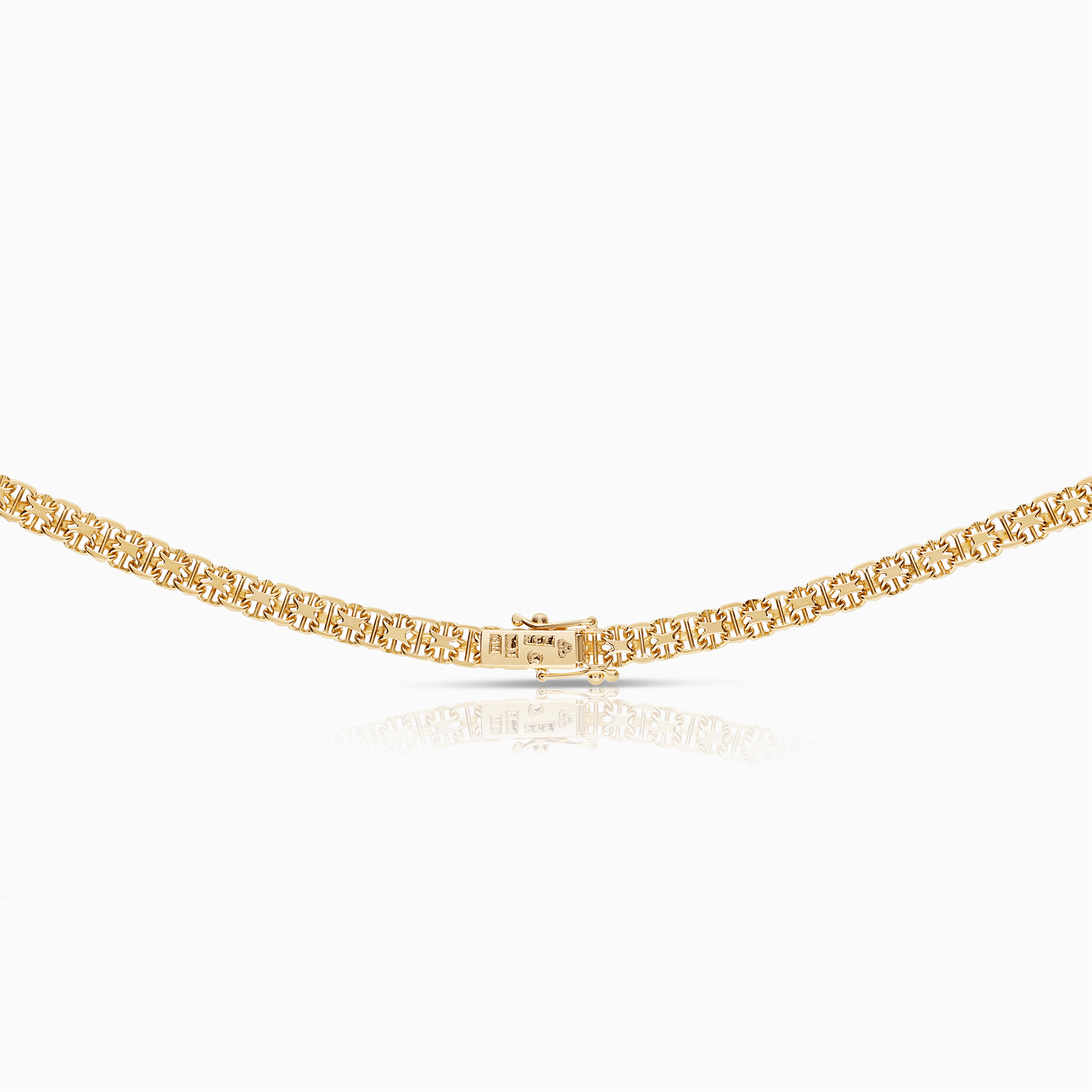 X-link necklace with bar 19.52g 18K gold