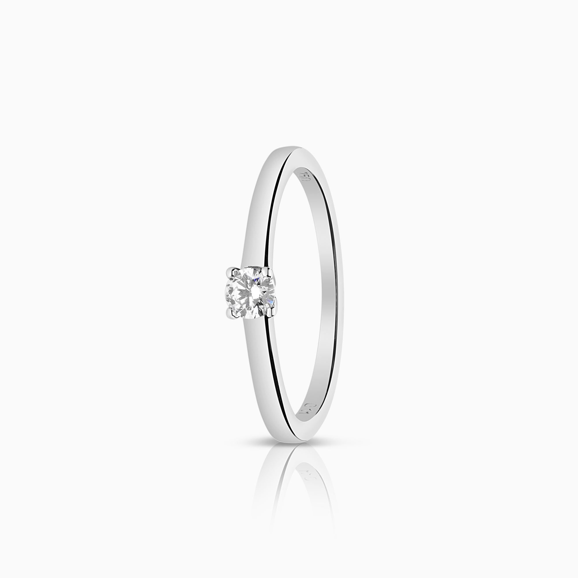 Solitärring 0,11ct 18K vitguld