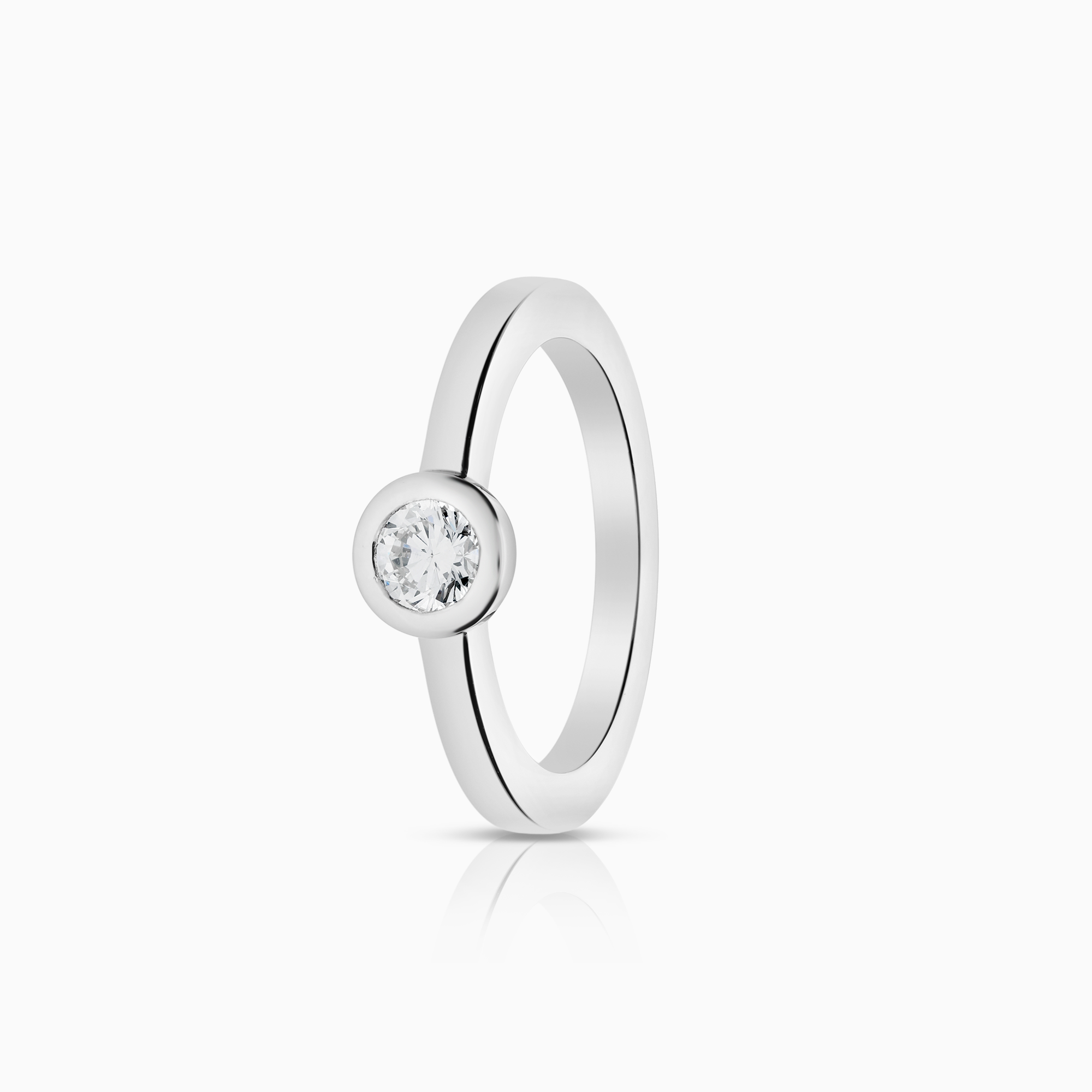 Solitärring 0,50ct 18K vitguld