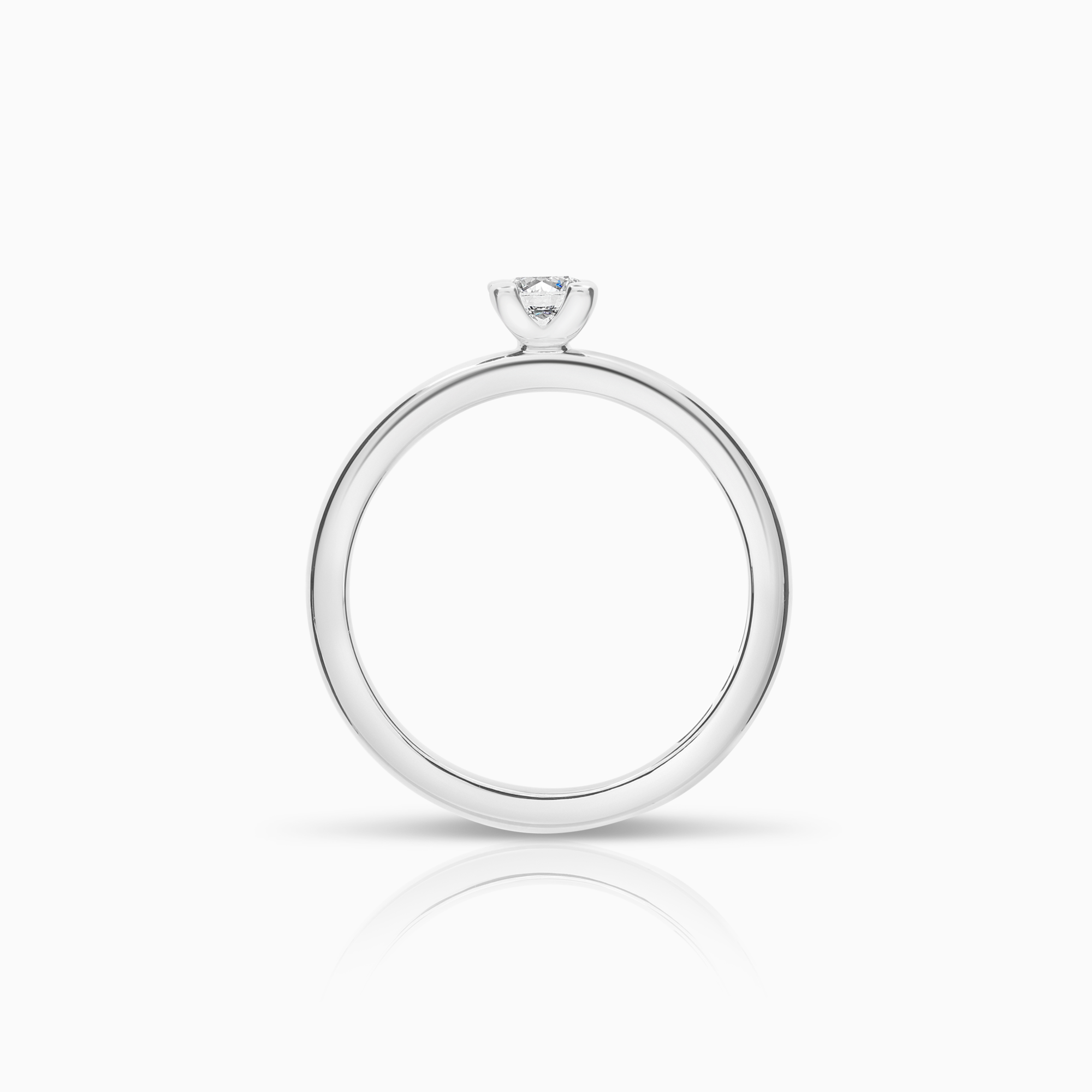 Solitaire ring 0.30ct 18K white gold