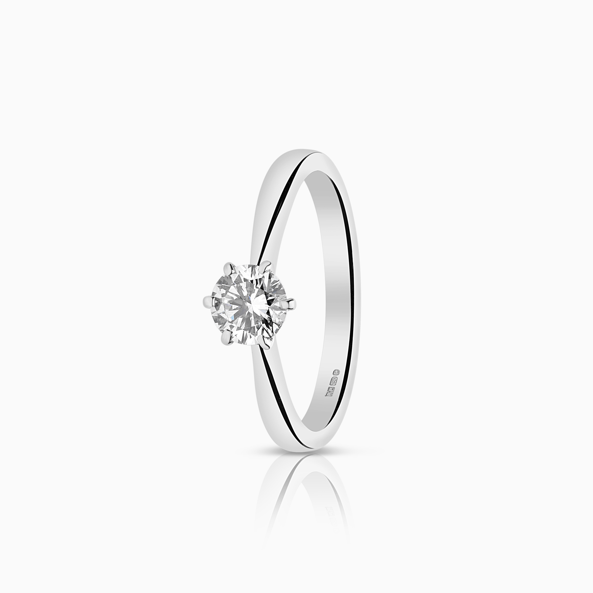 Solitärring 0,50ct 18K vitguld