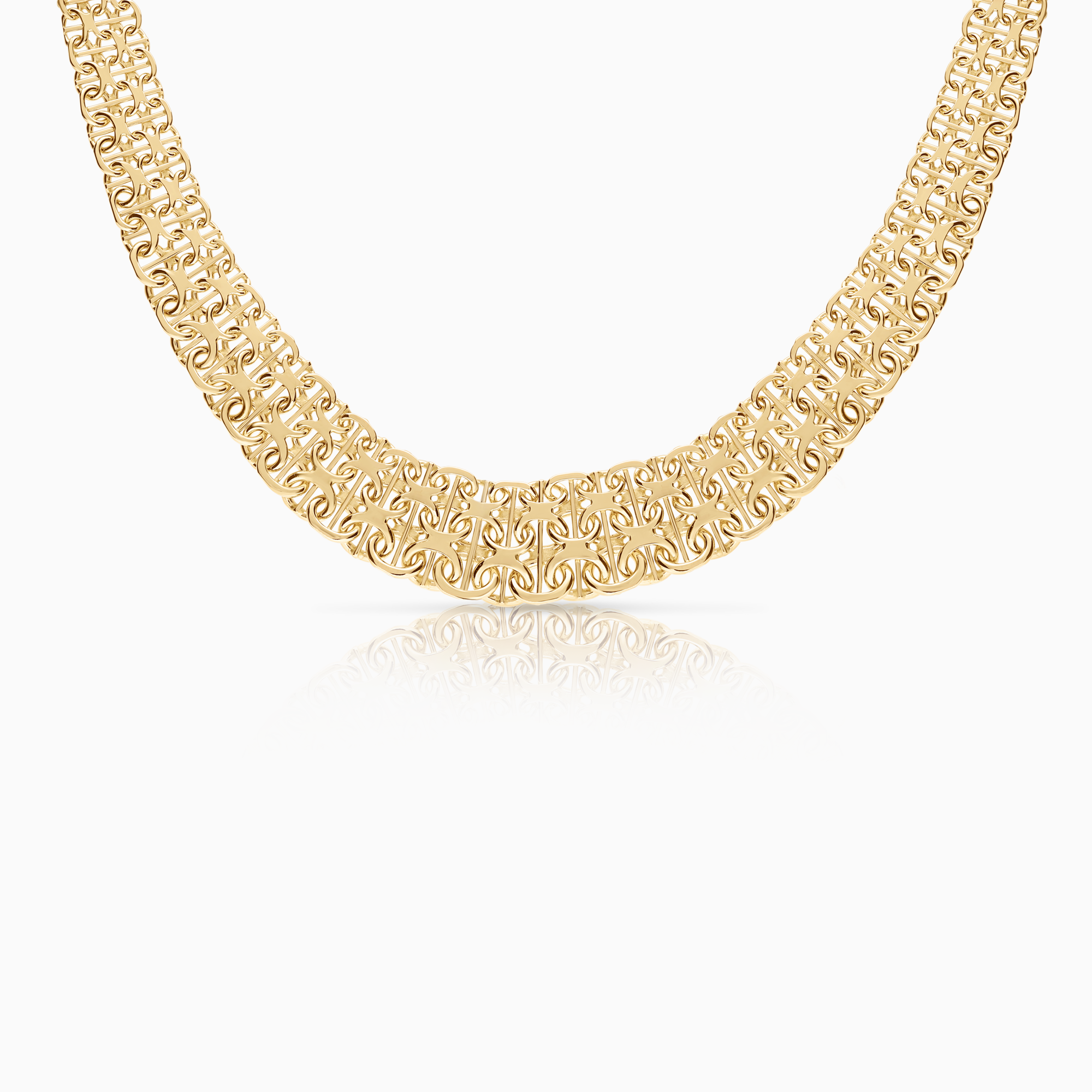 X-länk halsband med stav 46,09g 18K guld