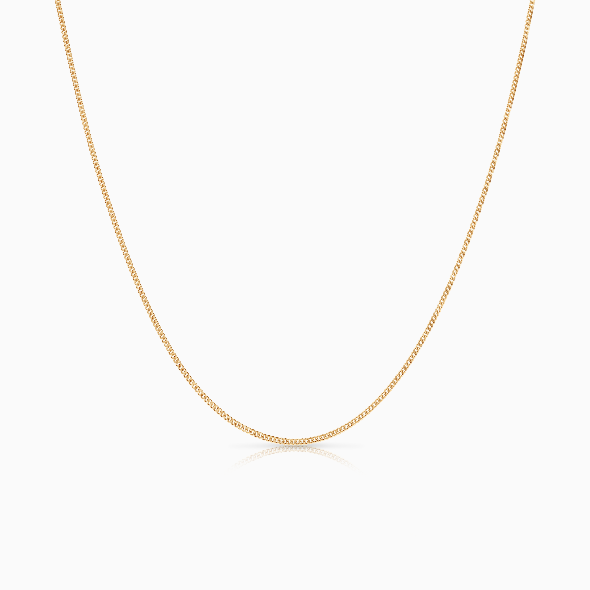 Curb necklace 2.30g 18K gold