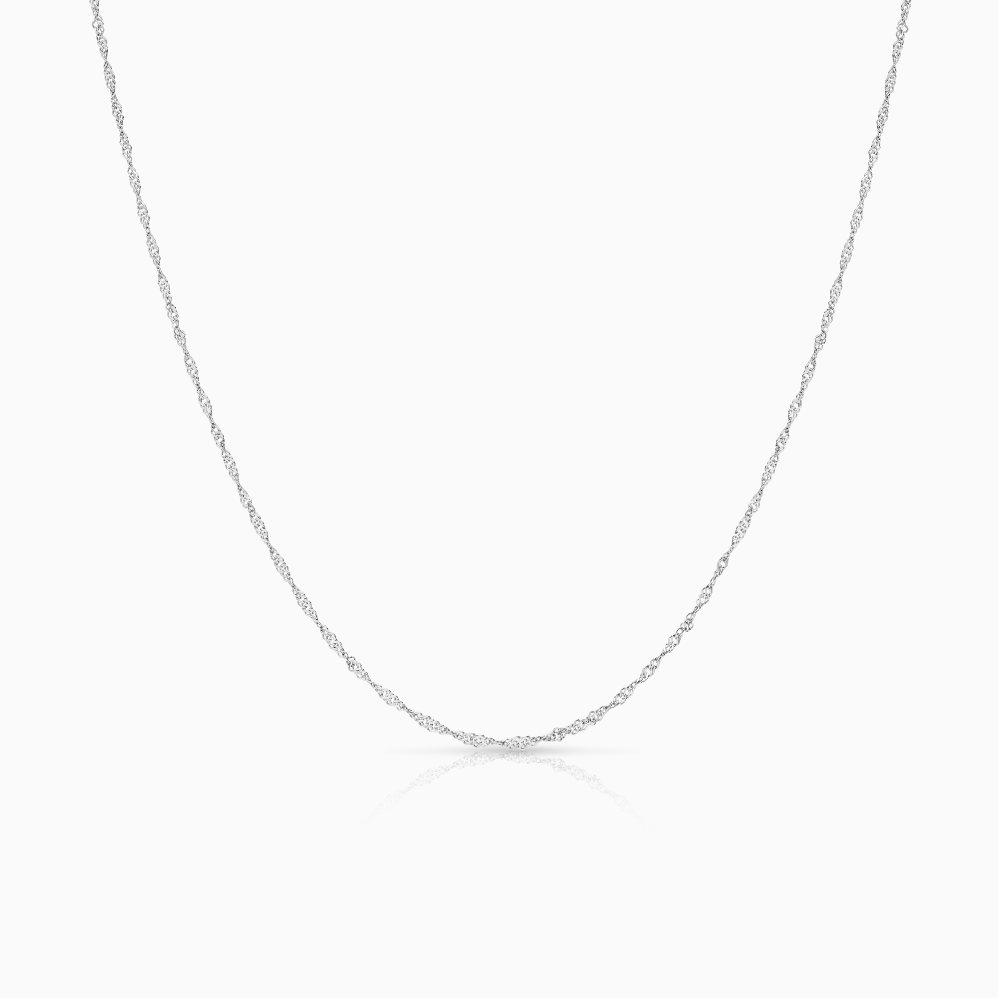 Singapore necklace 1.30g 18K white gold