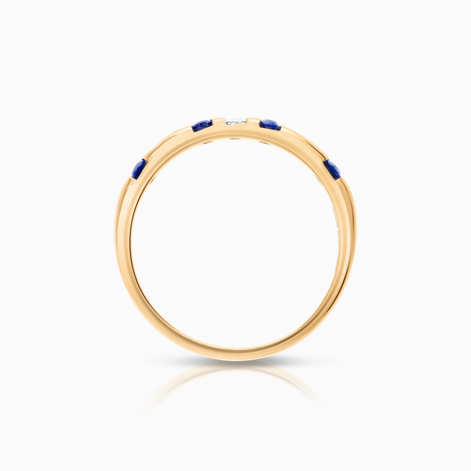 Diamond ring sapphires 0.04ct 18K gold