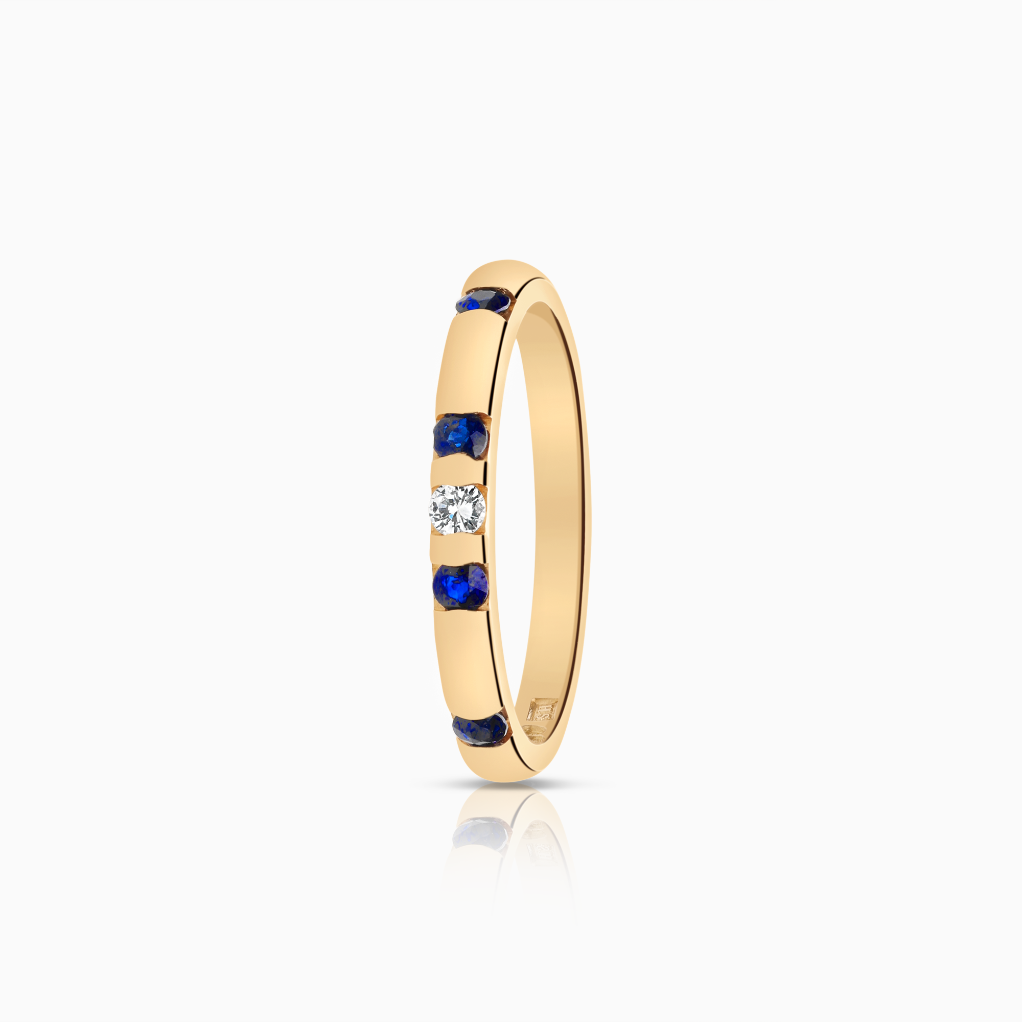 Diamond ring sapphires 0.04ct 18K gold