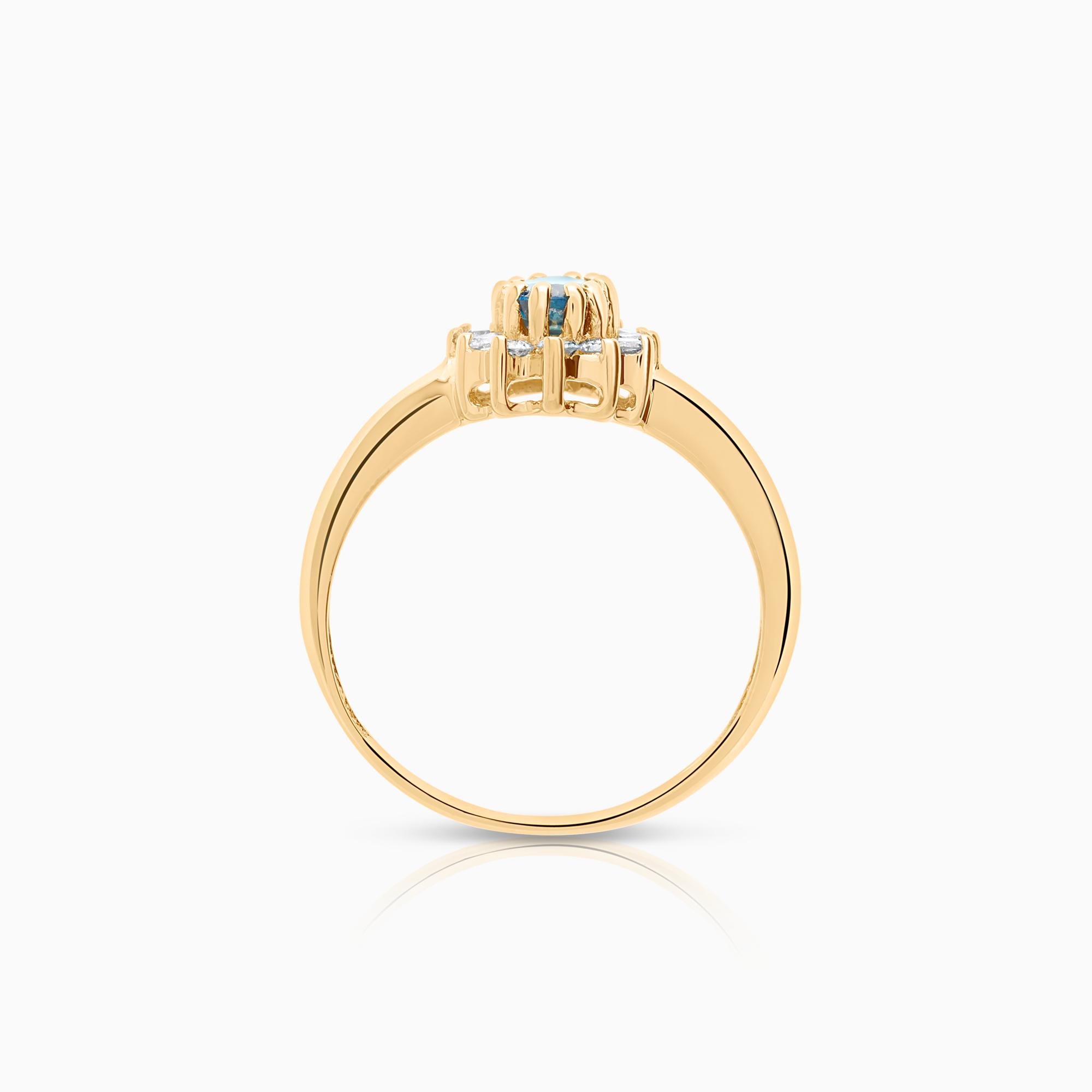 Karmoséring 0,25ct 18K guld