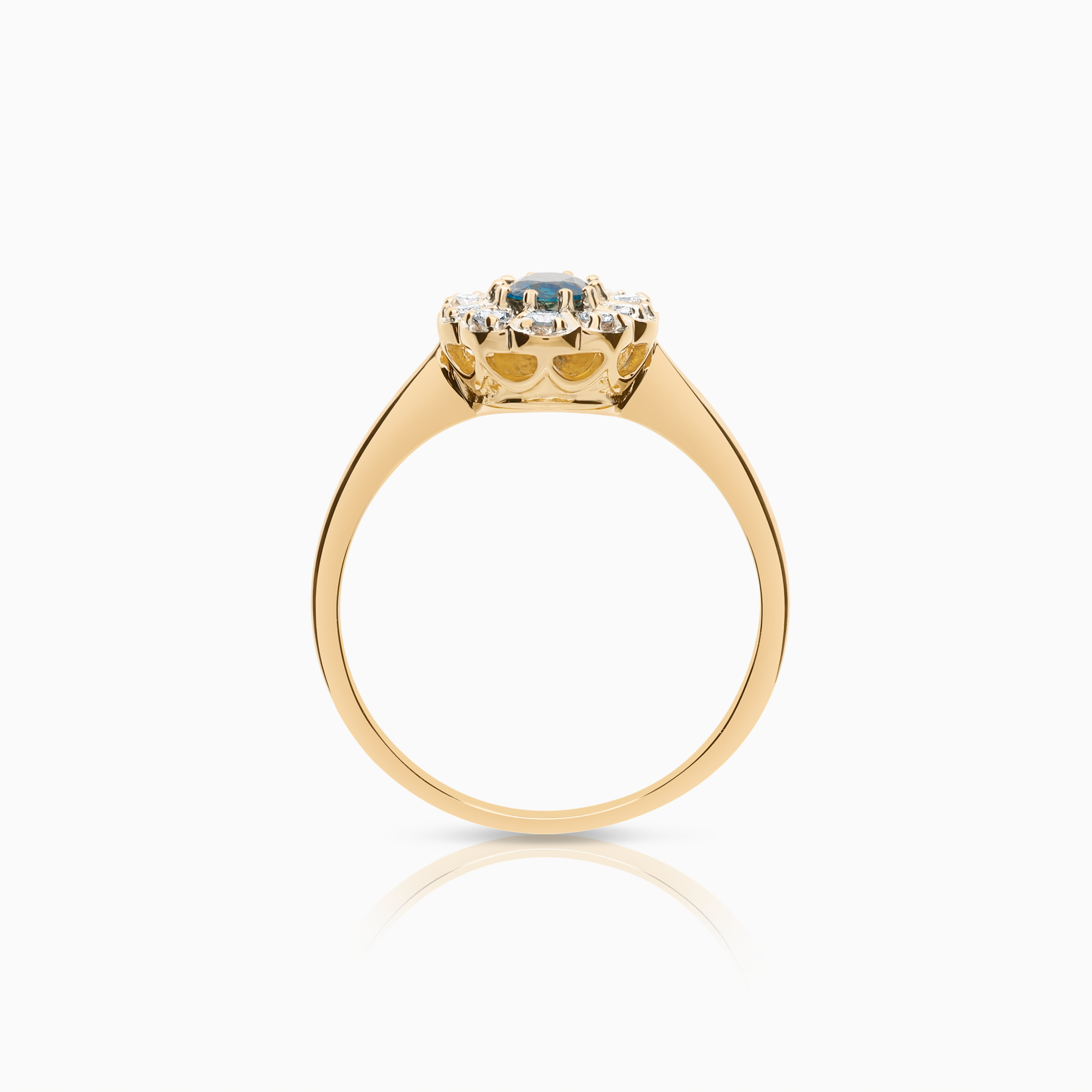 Karmoséring 0,20ct 18K guld