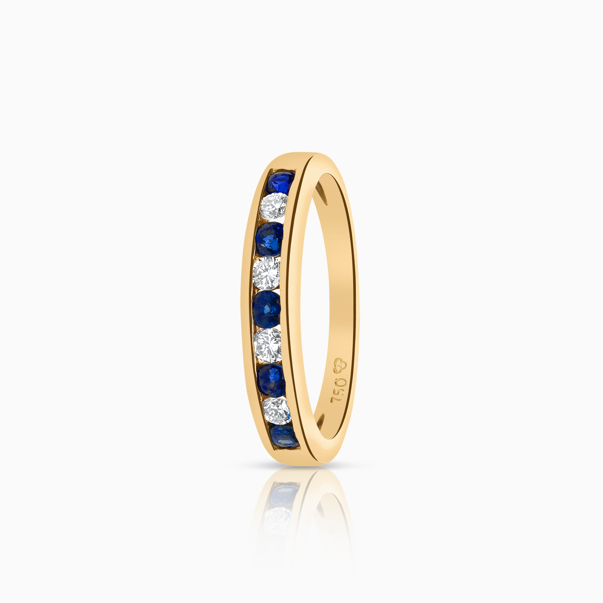 Eternity Ring sapphires 0.12ct 18K yellow gold