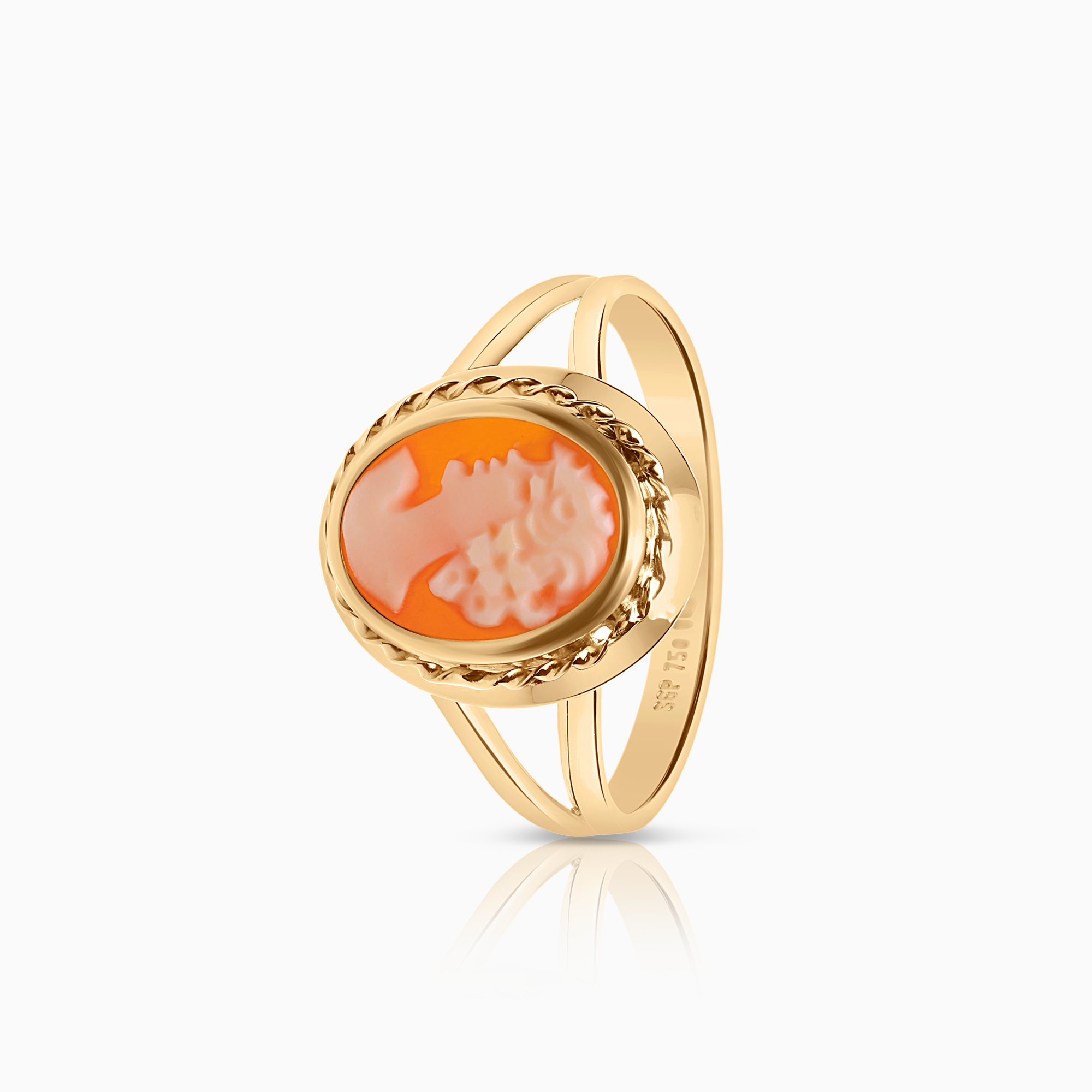 Gold ring cameo 2.07g 18K gold