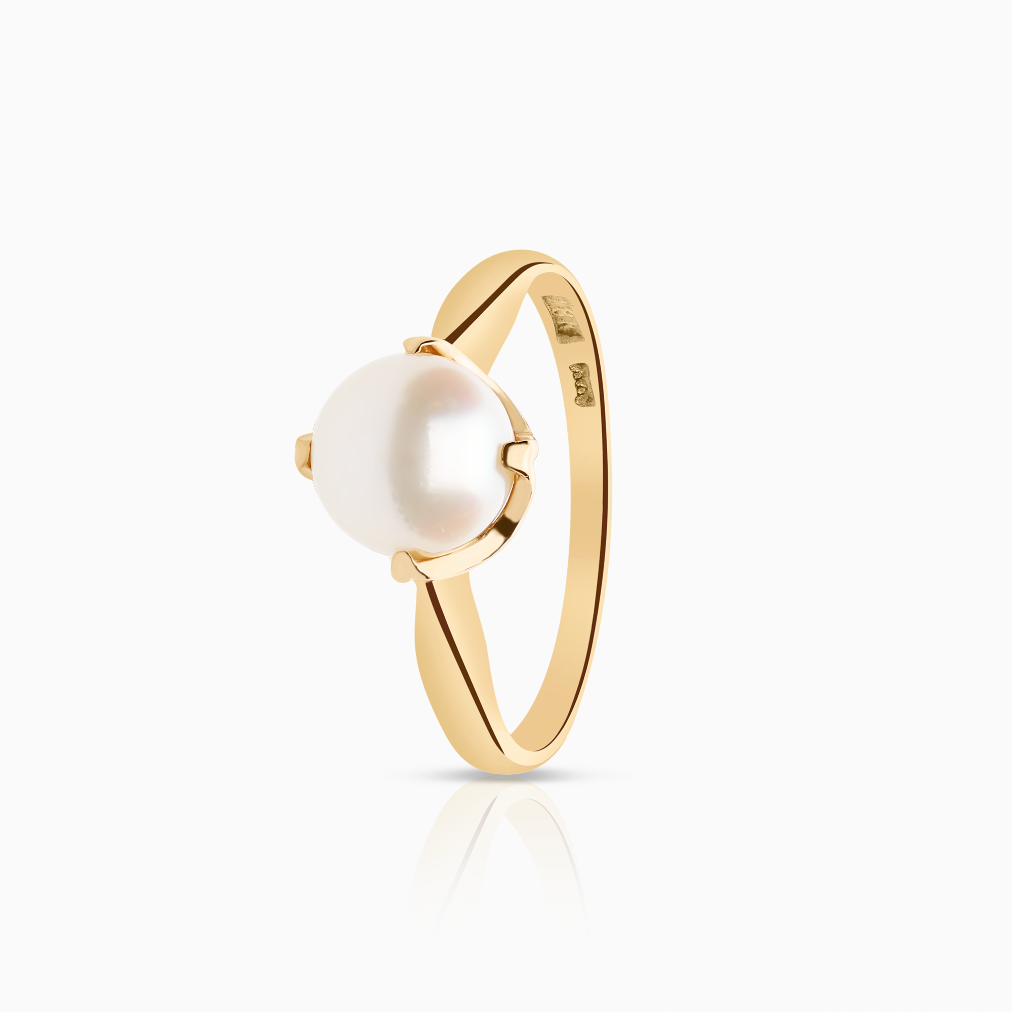 Pearl ring 2.07g 18K gold