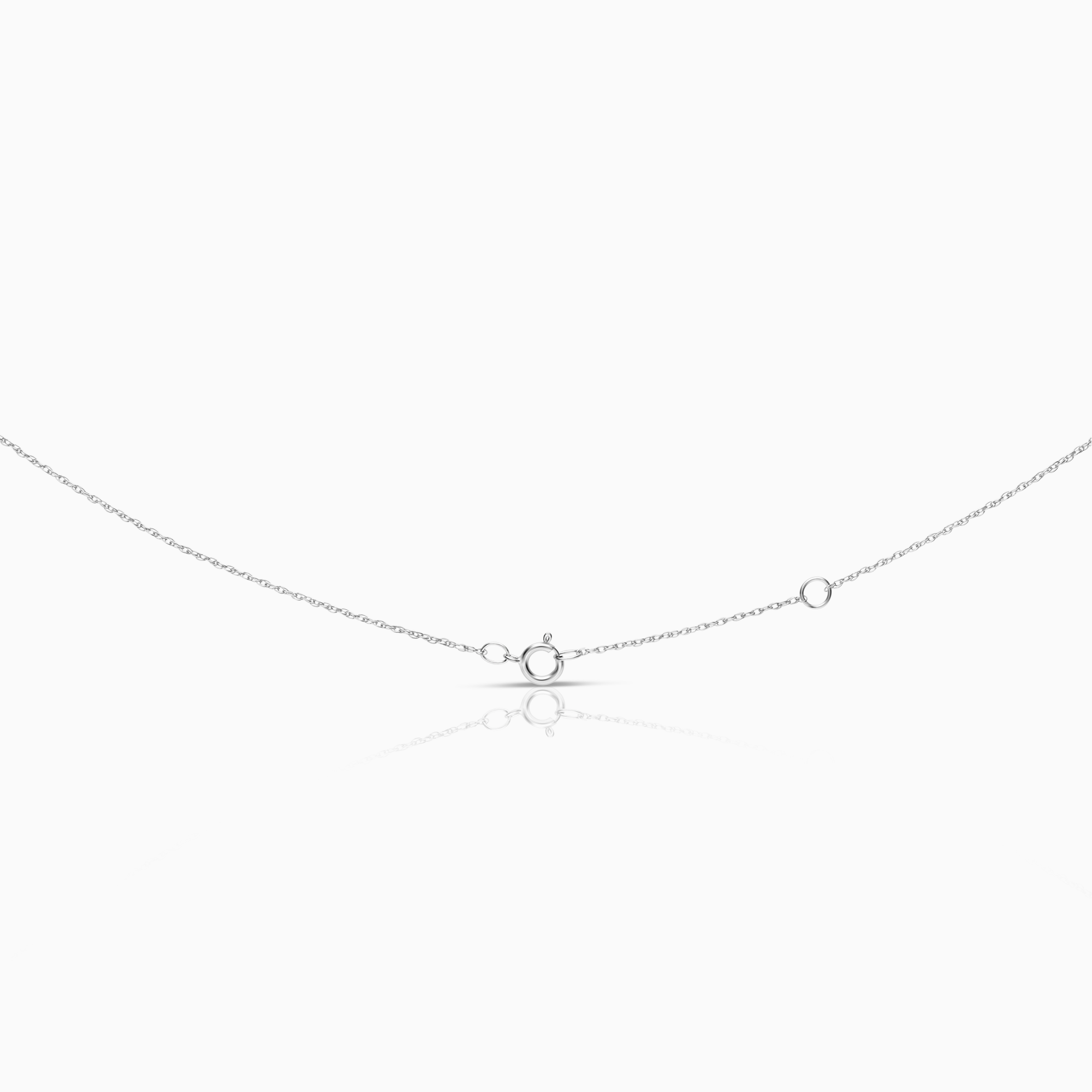 Solitærhalskjede 0,10ct 18K hvitt gull