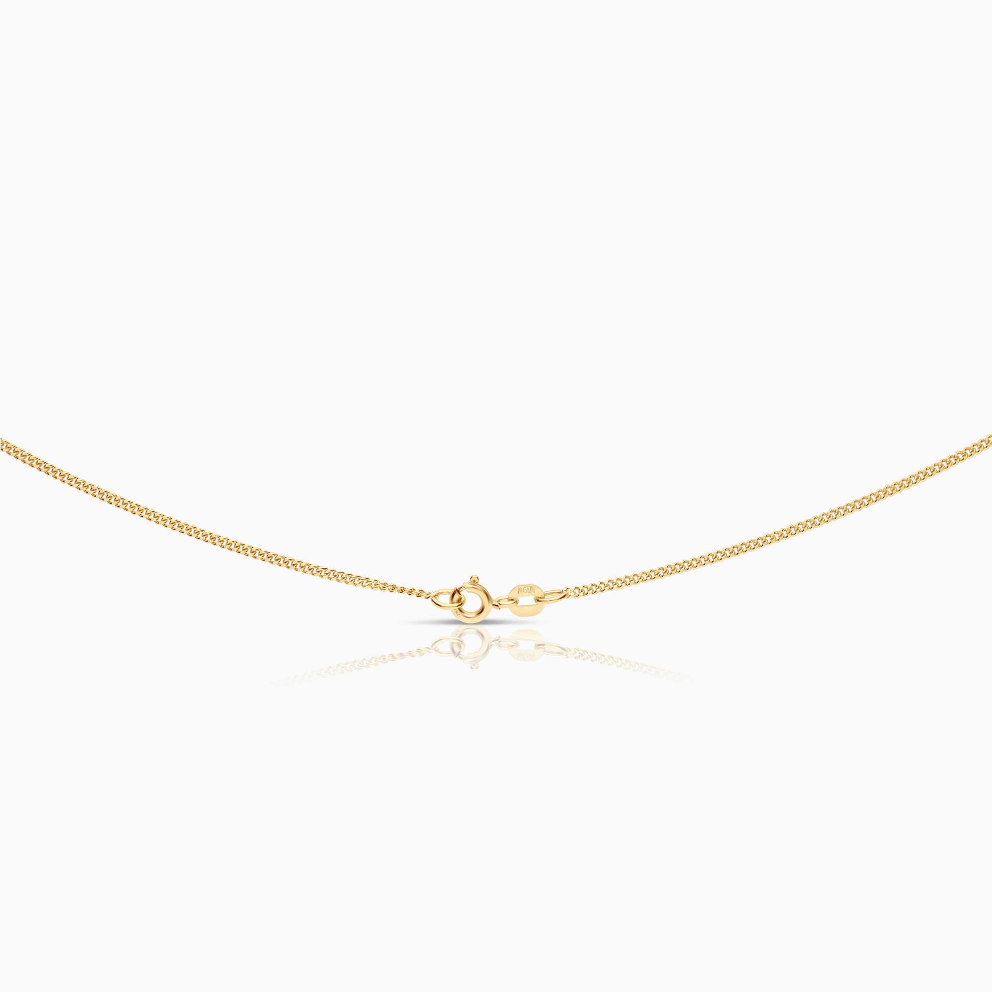 Necklace with heart pendant 0.01ct 18K gold