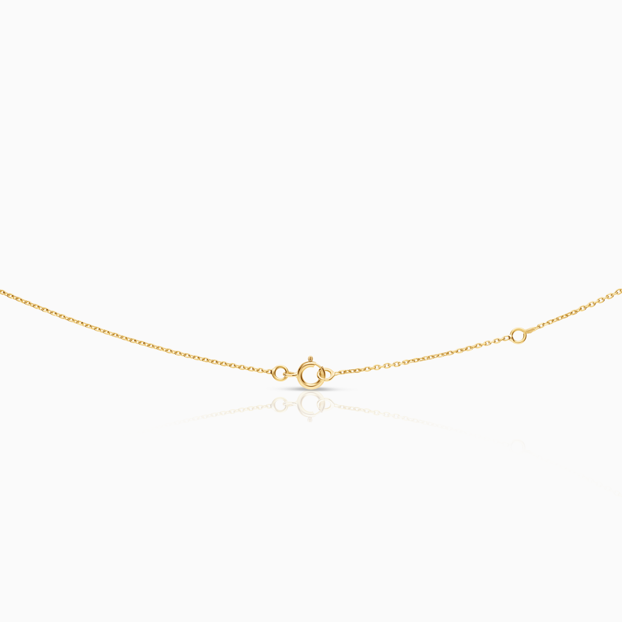Necklace with cross pendant 0.04ct 18K gold