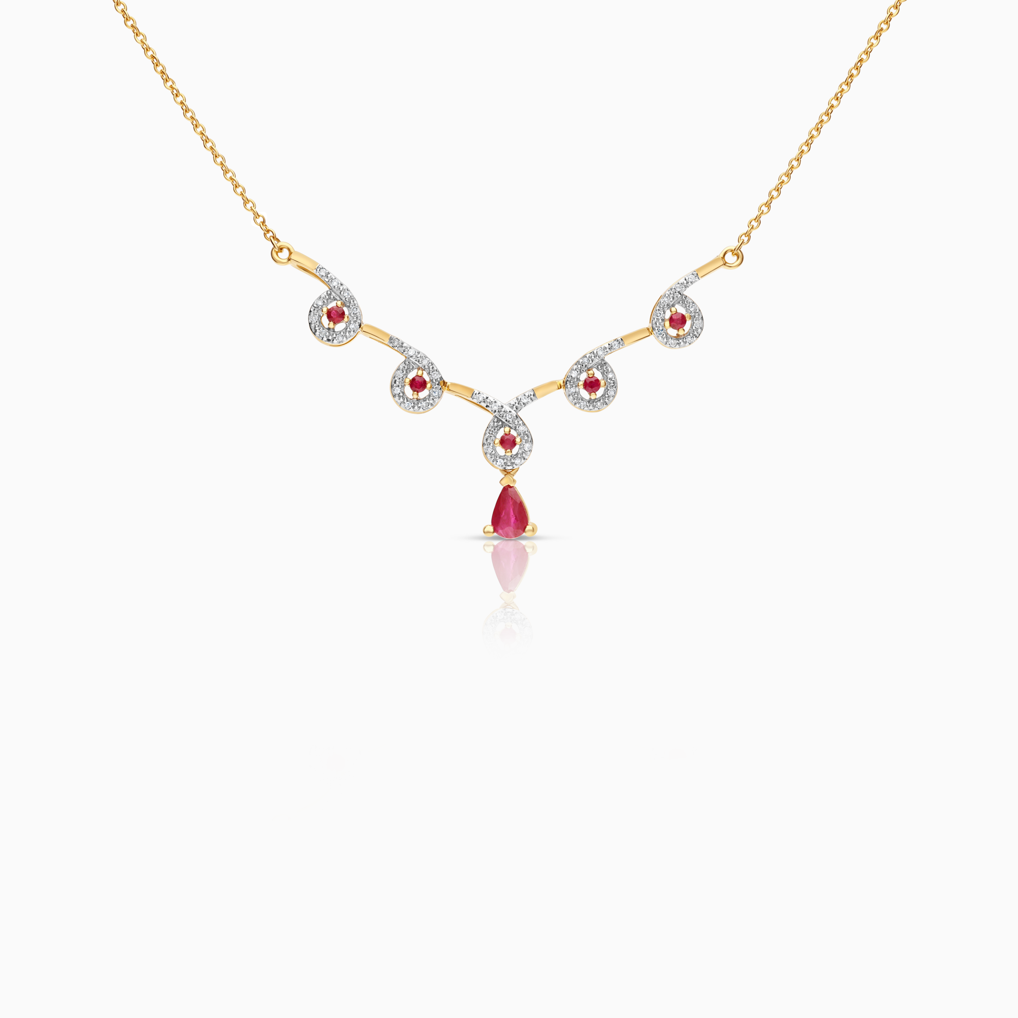 Diamanthalsband 0,09ct 18K guld