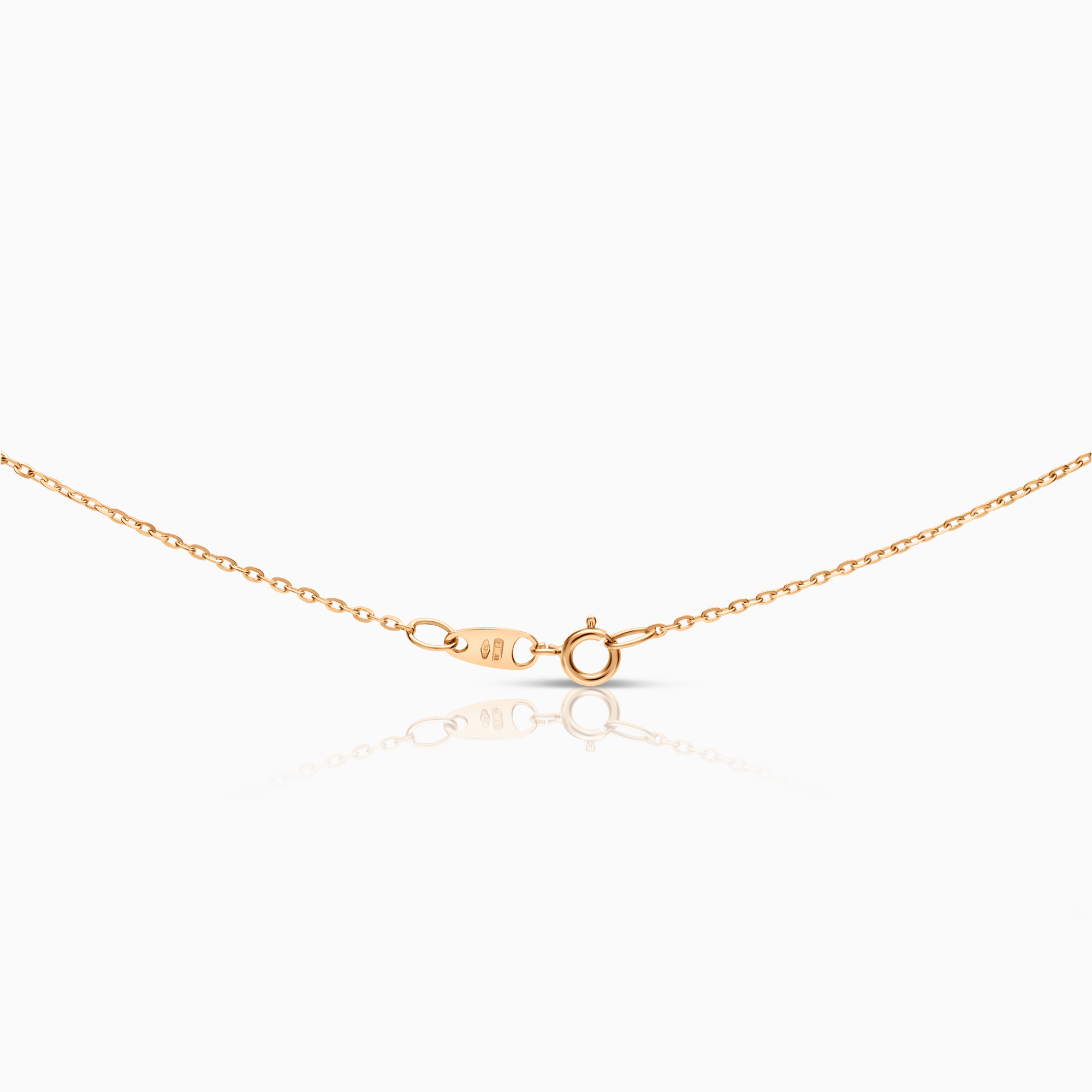 Necklace with heart pendant 0.02ct 18K gold
