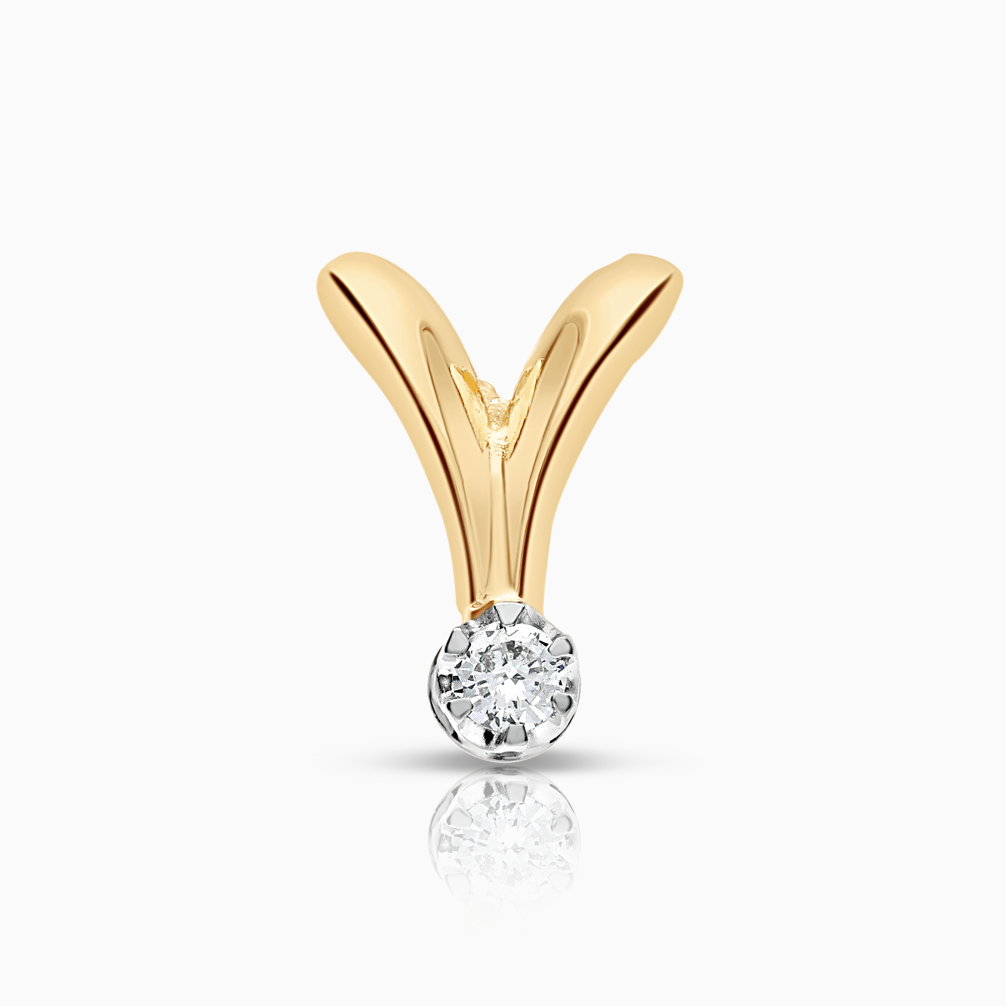 Solitär hängsmycke 0,05ct 14K guld