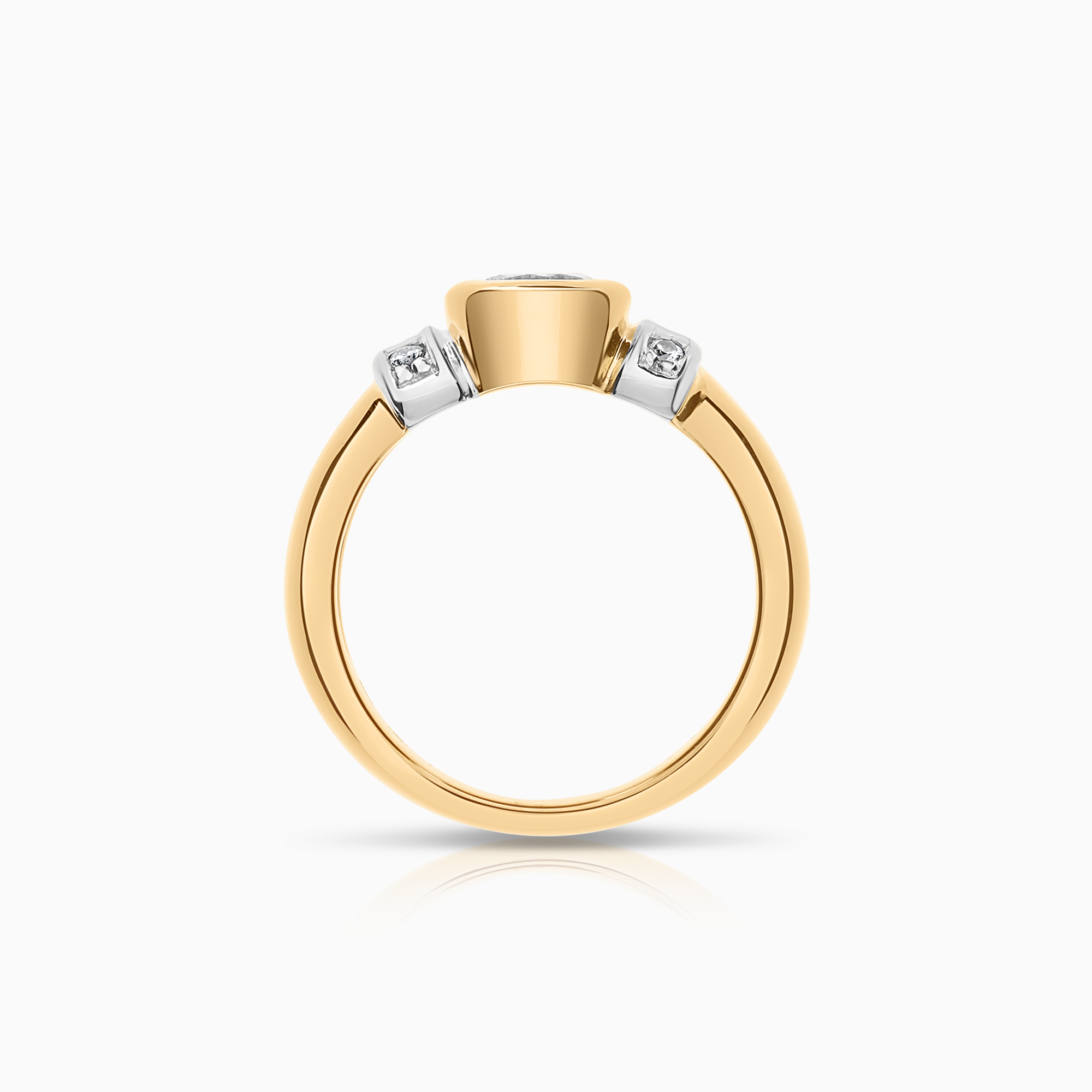 Sidostensring 0,50ct 18K guld
