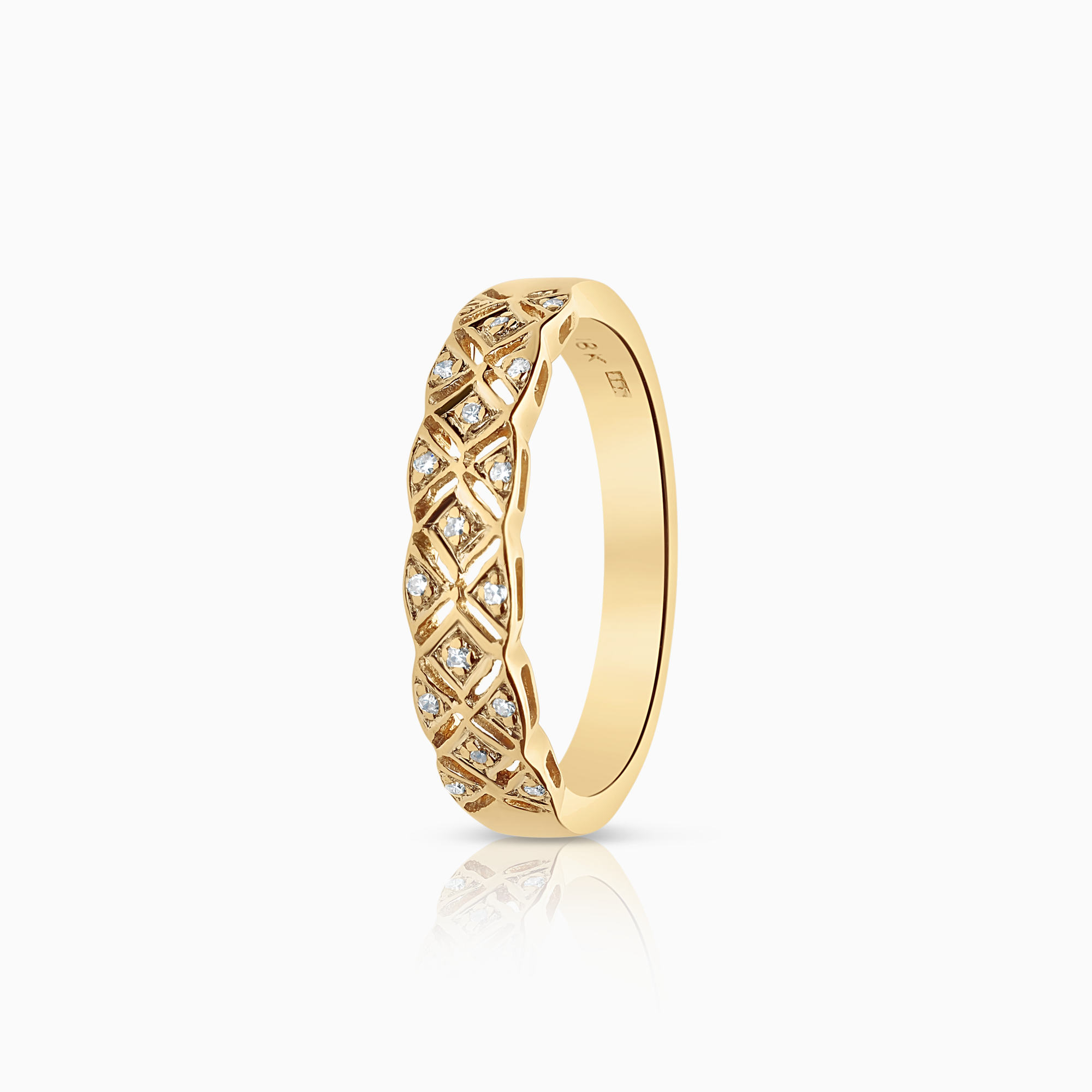 Diamantring 0,05ct 14K guld
