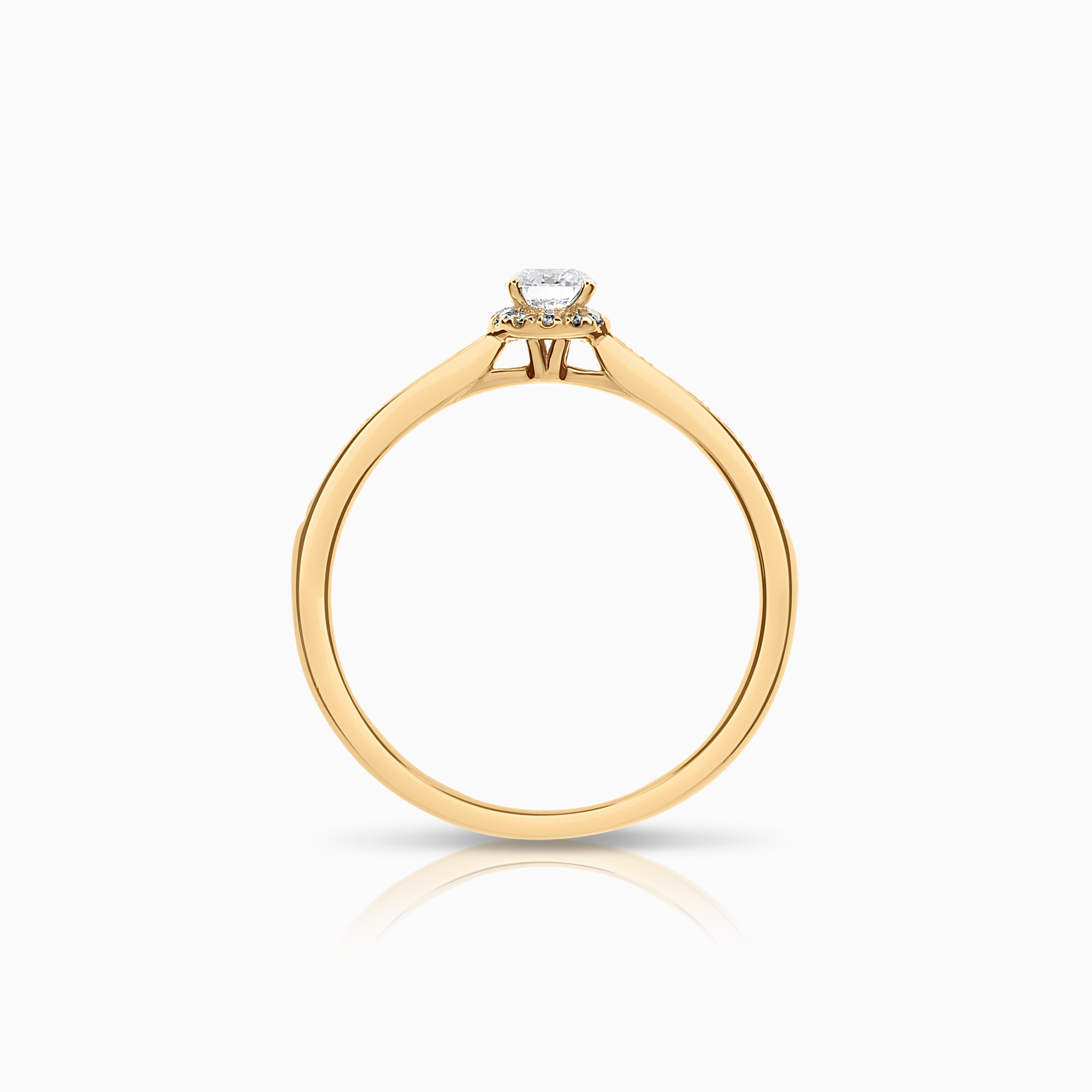 Halo ring 0.29ct 18K gold