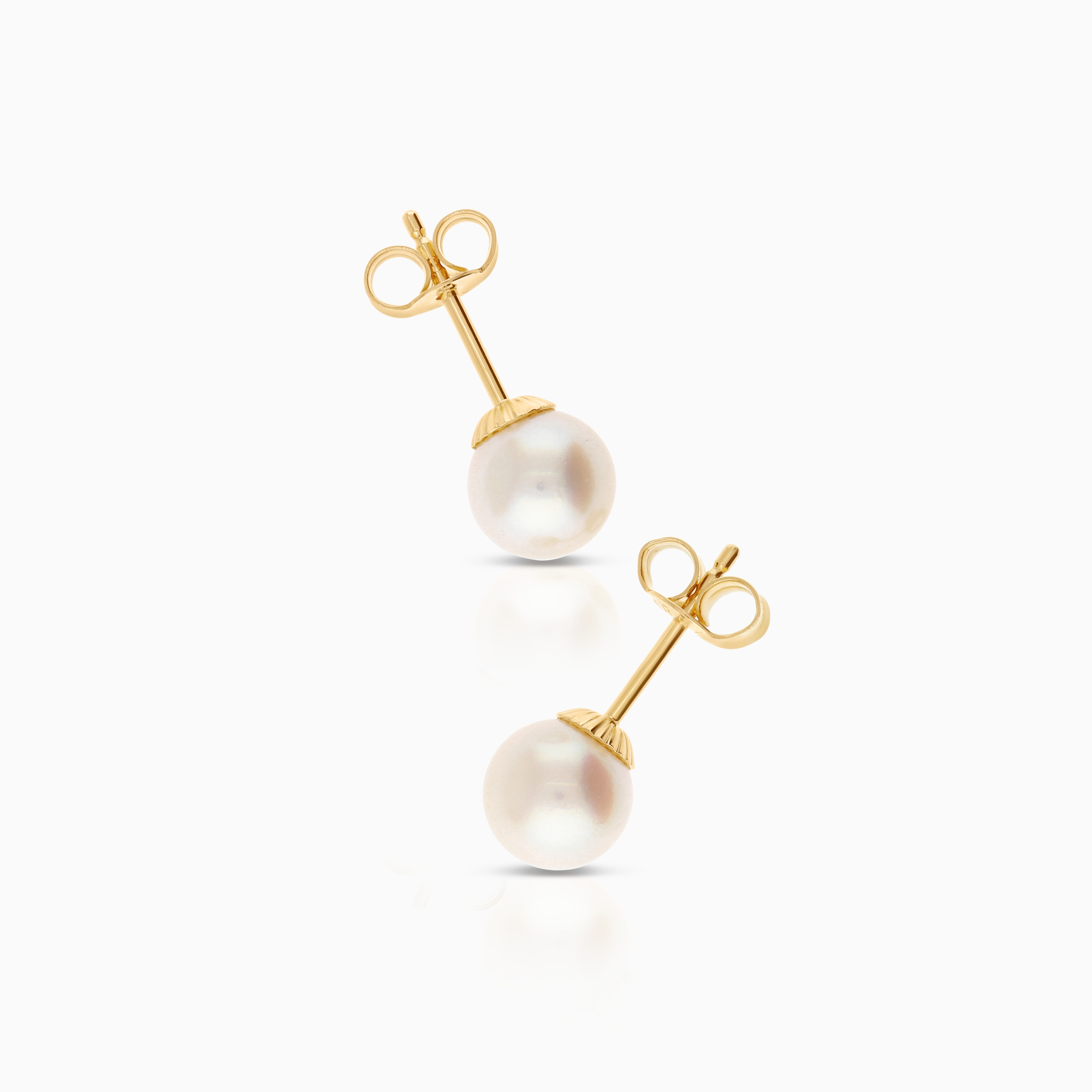 Pearl earrings cultured freshwater pearls 1.79g 18K gold