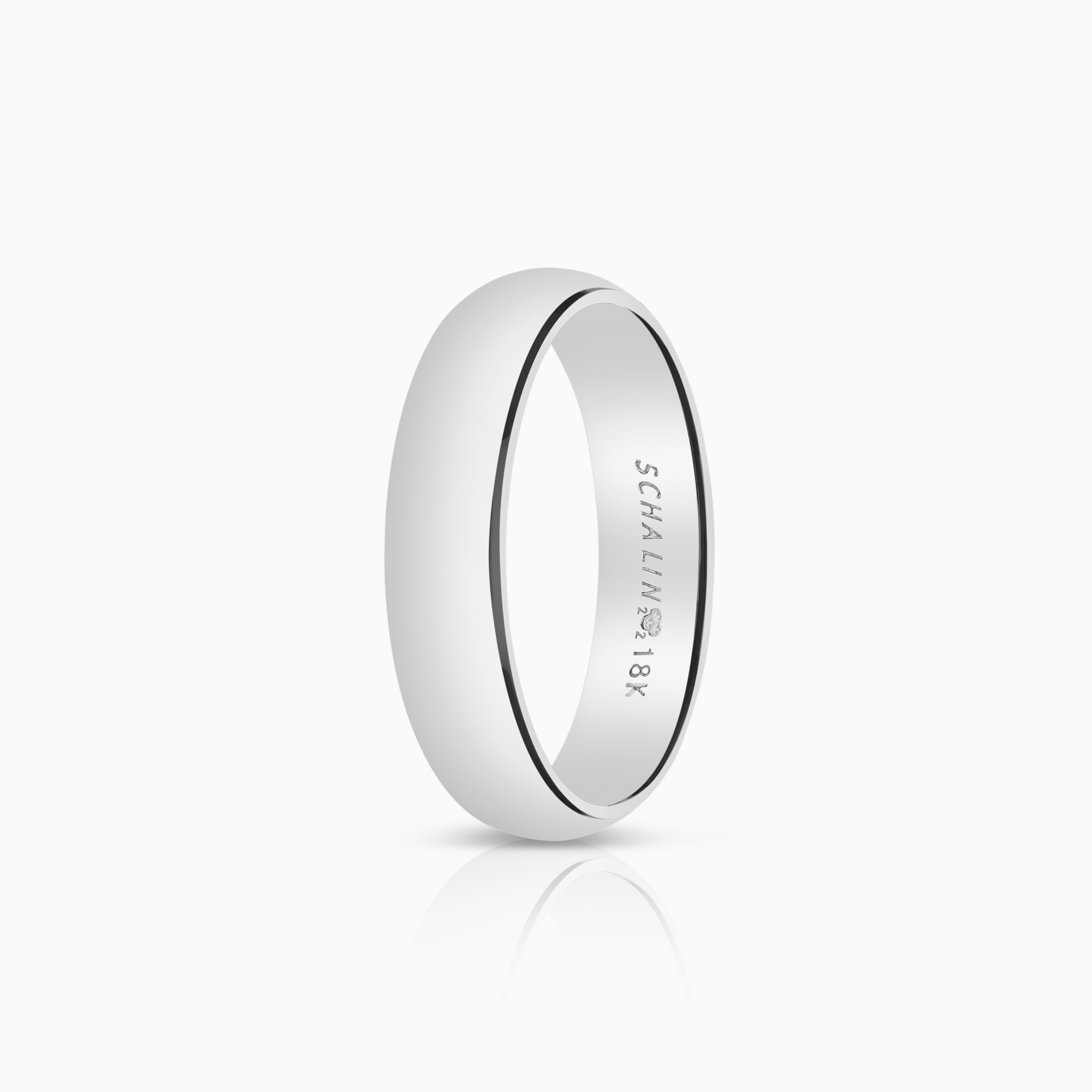 Plain Ring 5.76g 18K White Gold.