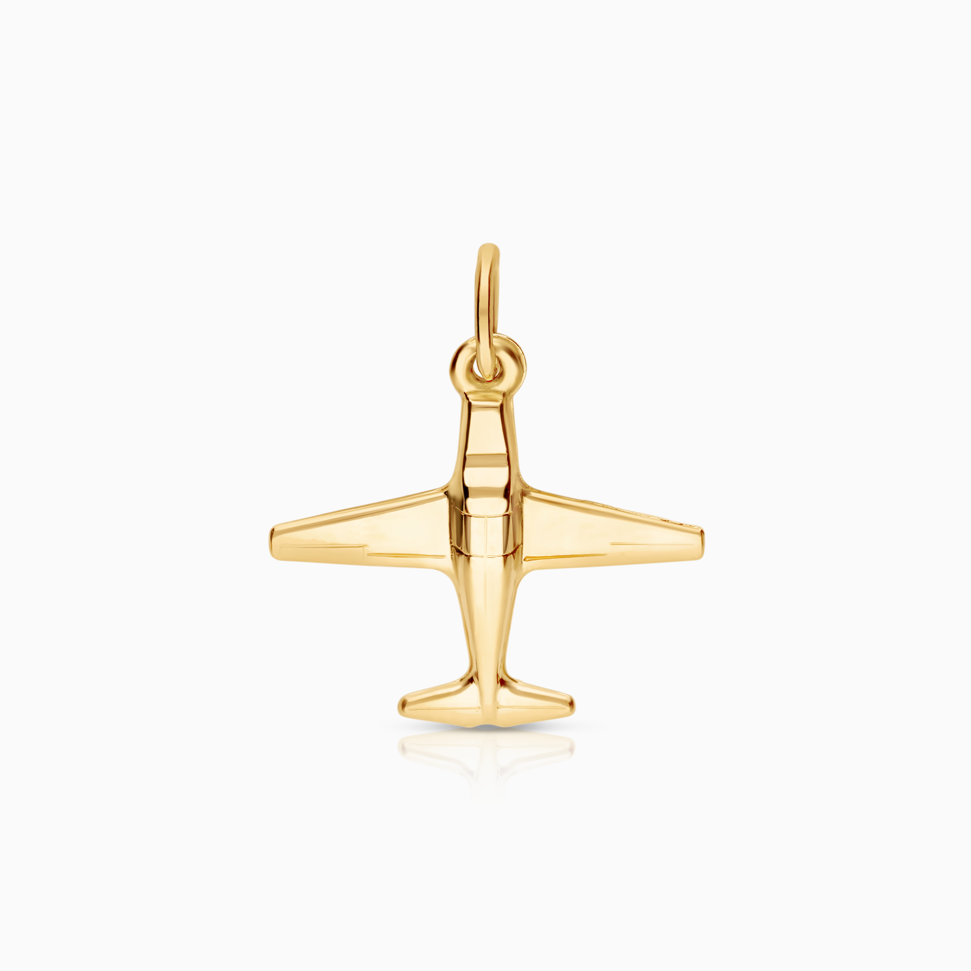 Gold airplane pendant 0.66g 18K gold