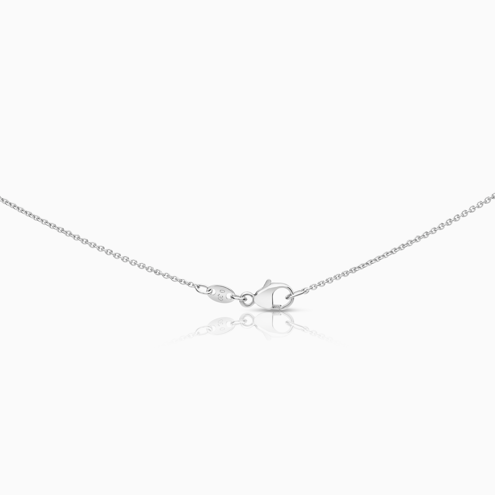 Necklace with diamond pendant 0.30ct 18K white gold