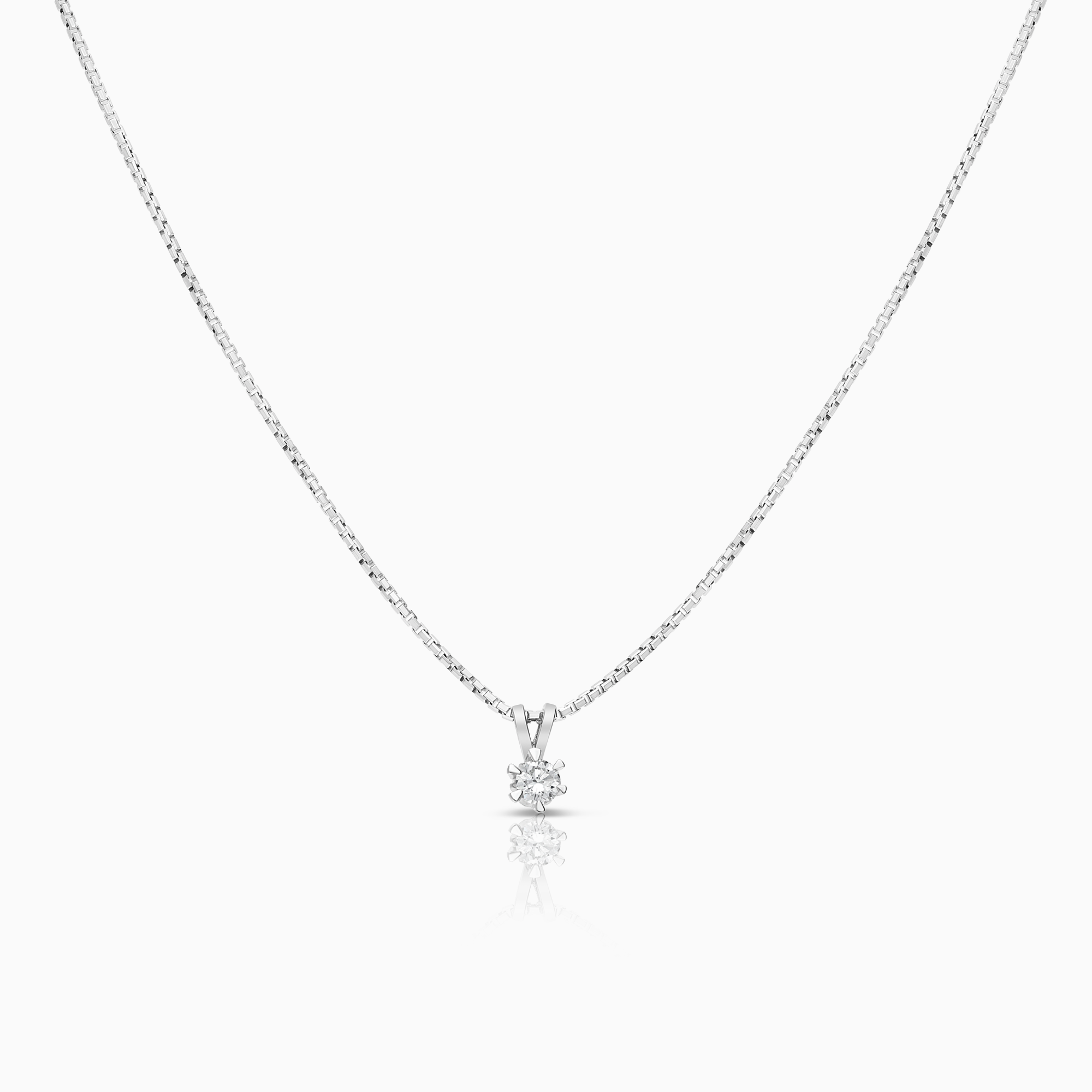 Solitär halsband 0,25ct 18K vitguld