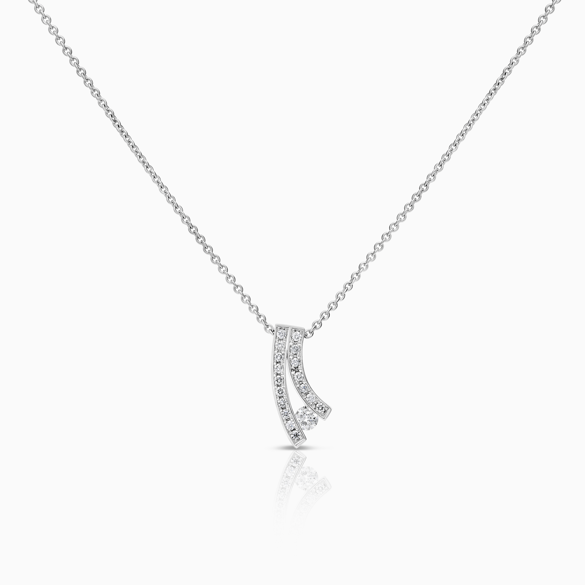 Halsband med diamanthänge 0,29ct 18K vitguld