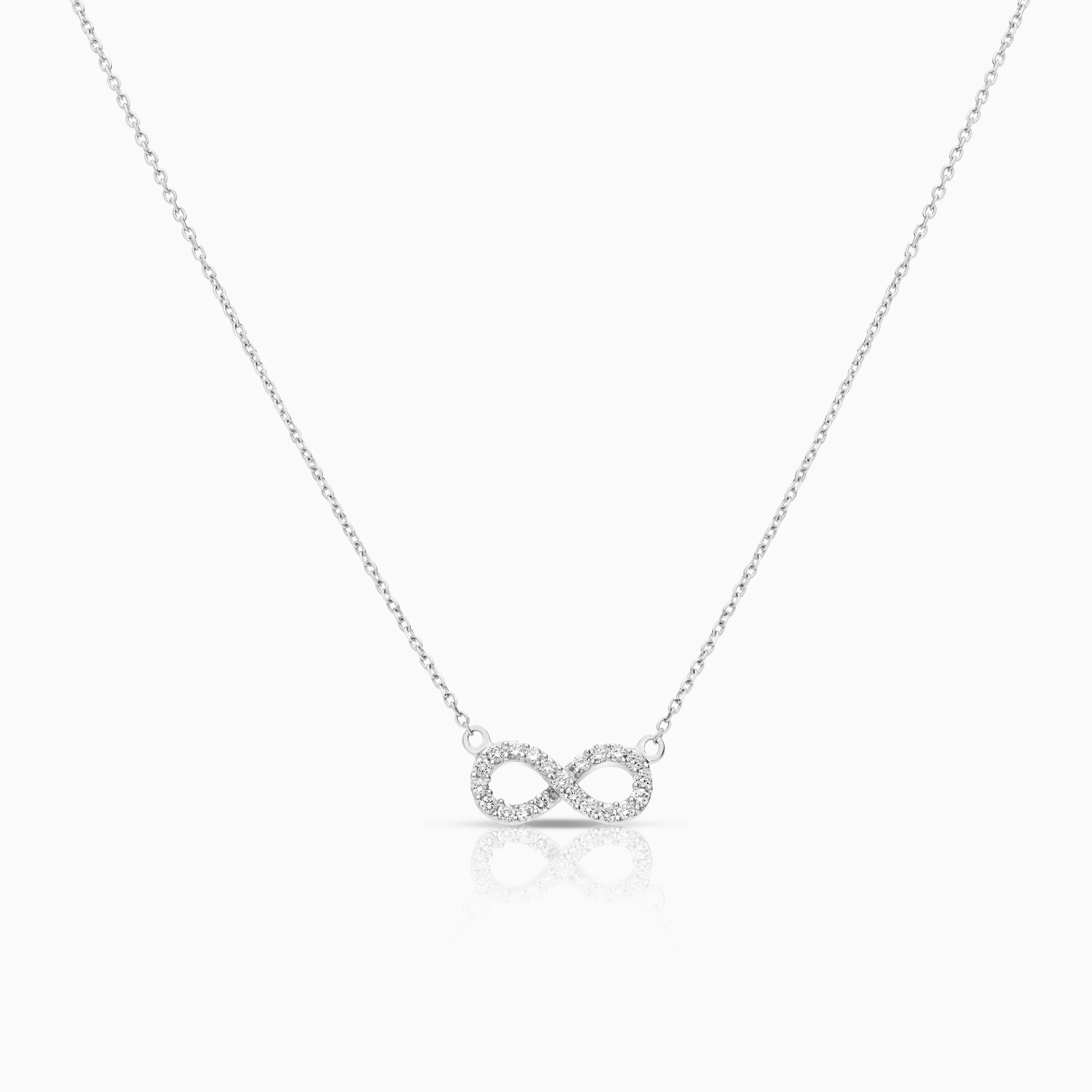 Necklace 0.21ct 18K white gold
