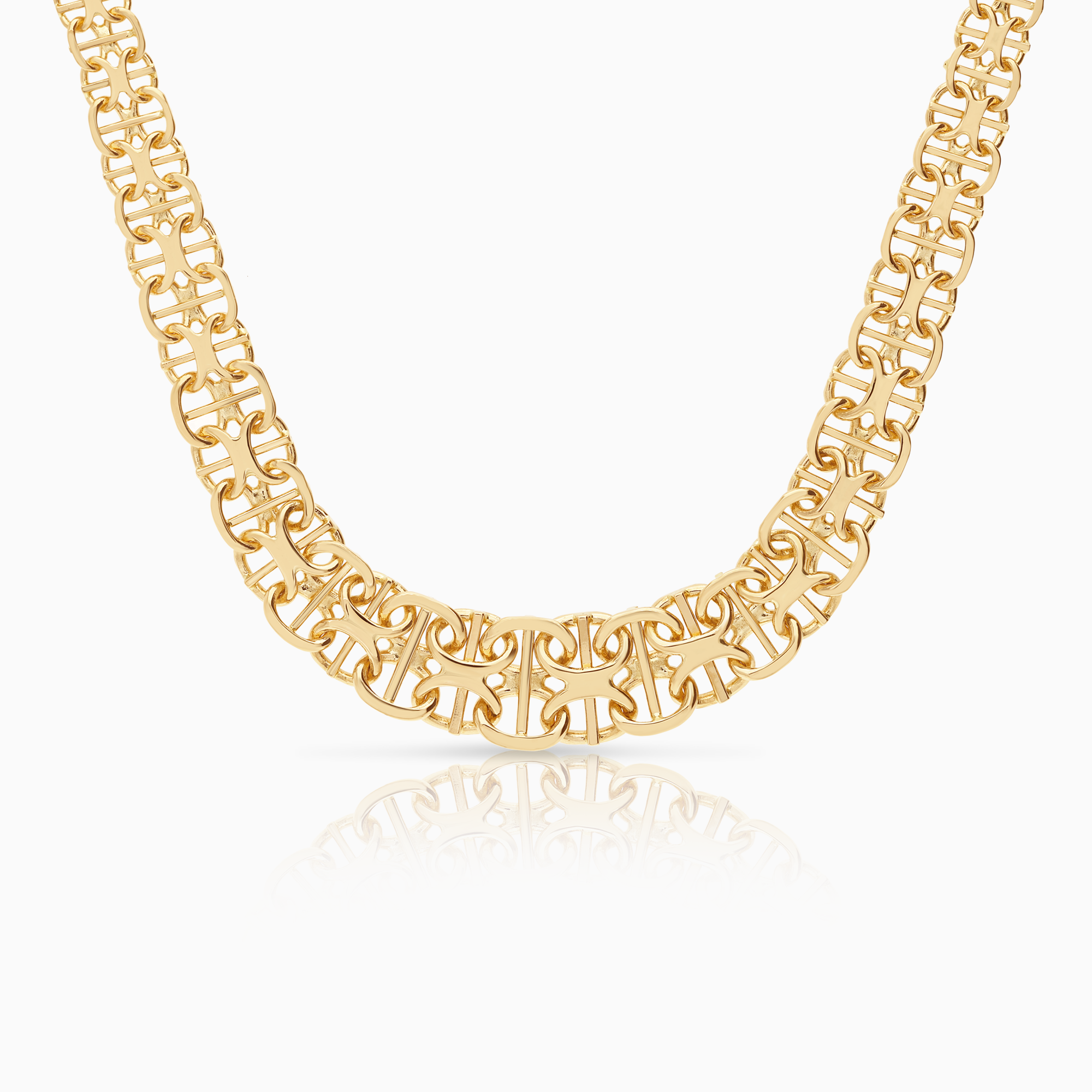 X-link necklace 28.53g 18K gold.
