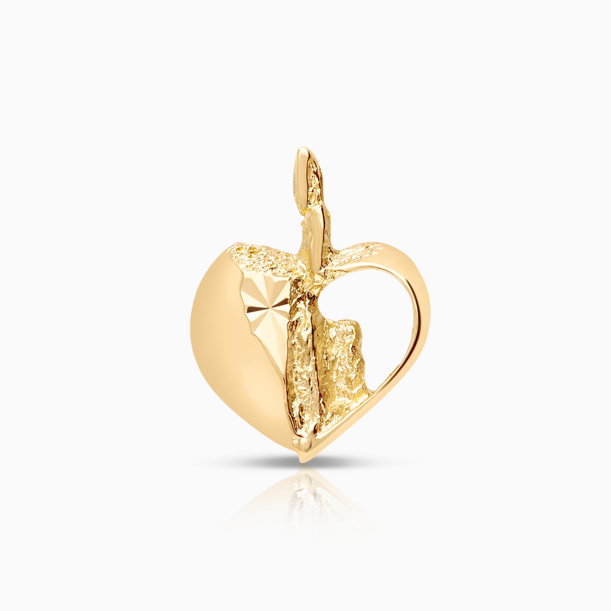 Heart pendant 1.25g 18K gold