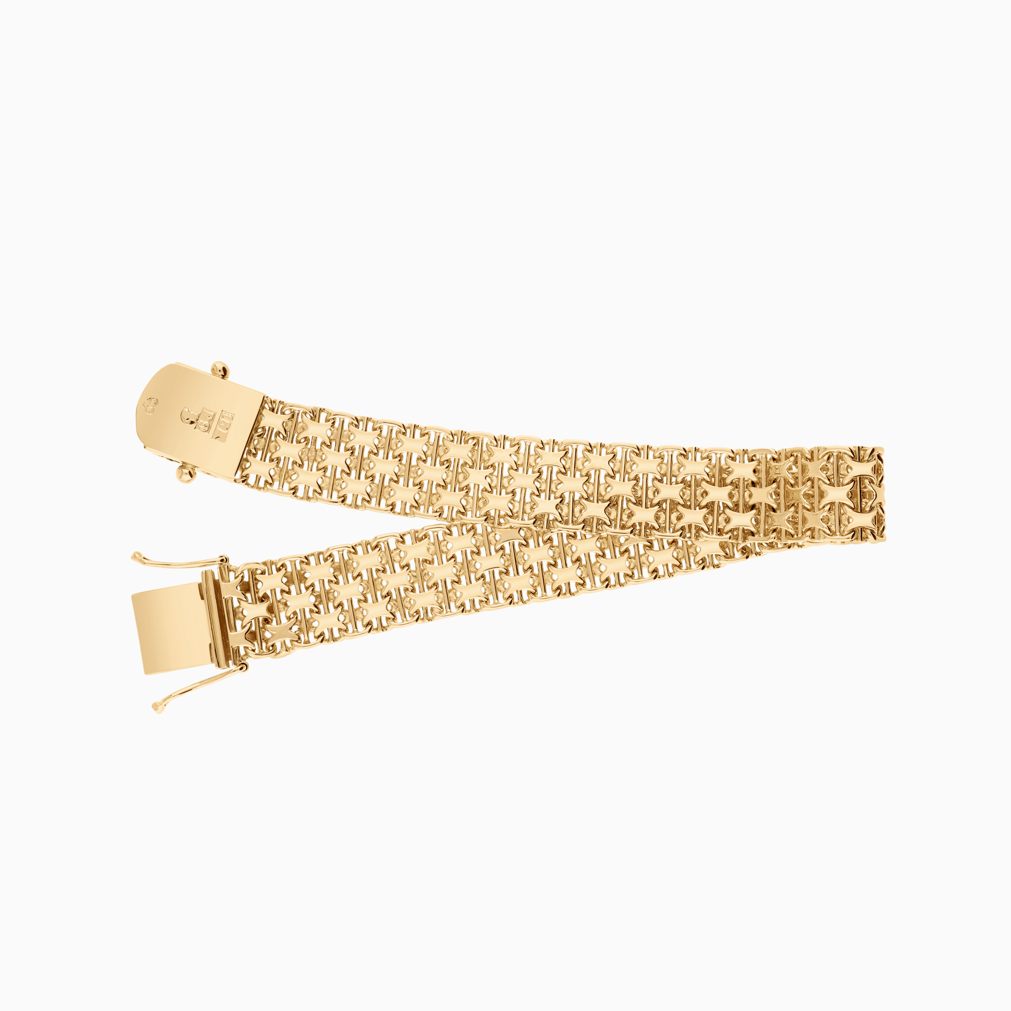 X-länk armband med stav 21,41g 18K guld