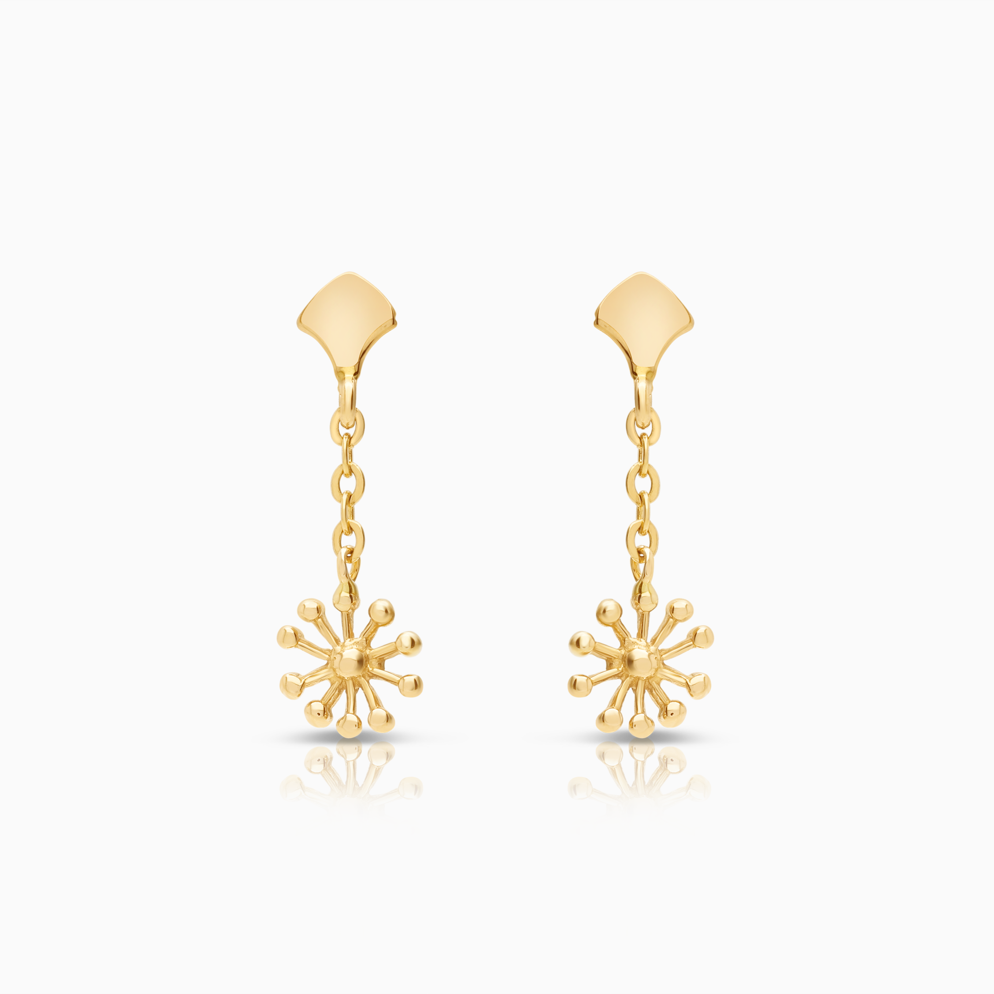 Gold earrings 1.22g 18K gold